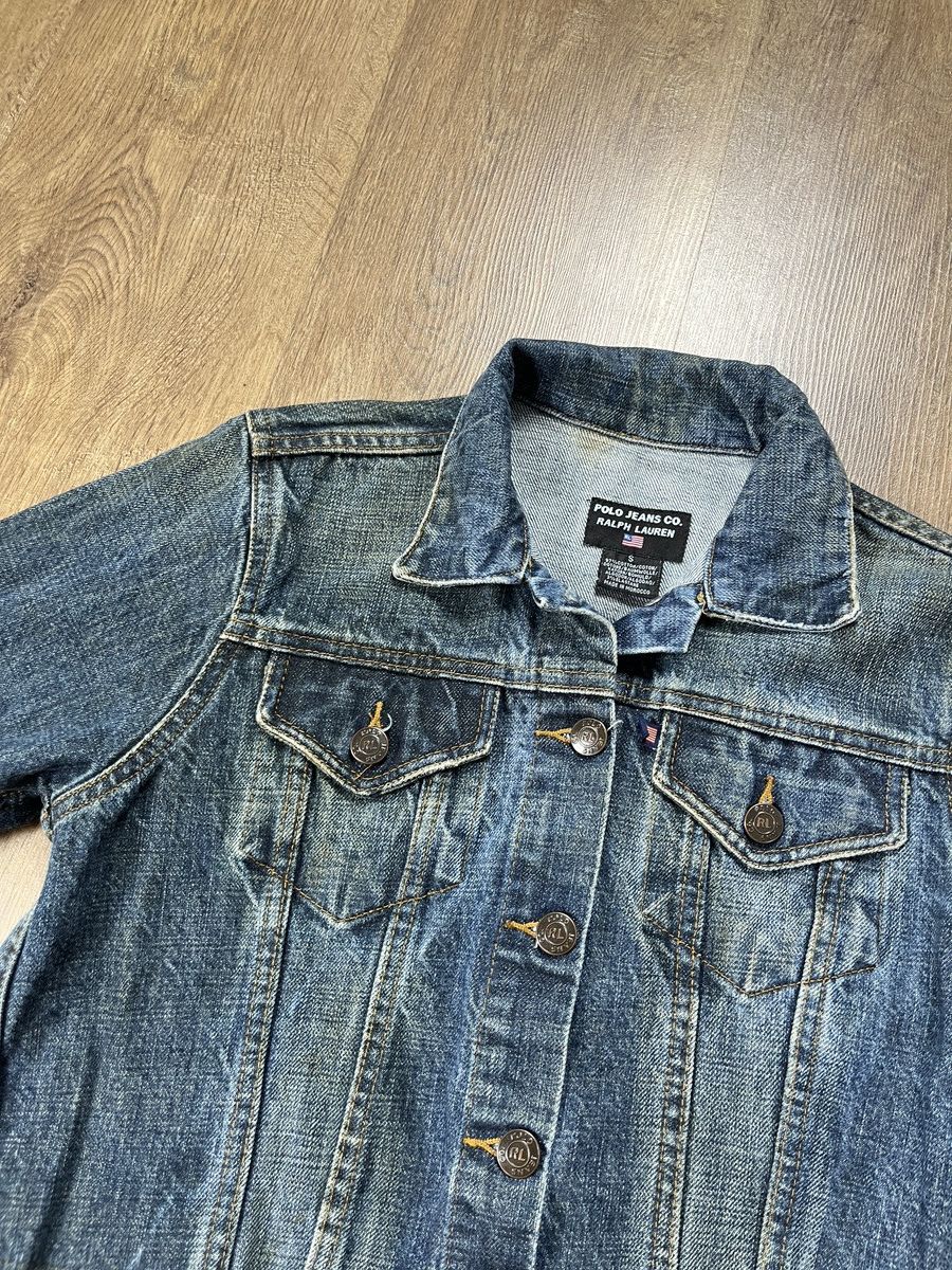 Polo Ralph Lauren × Vintage ➕ distressed polo jeans Ralph Lauren trucker denim jacket Size S / US 4 / IT 40 - 5 Thumbnail