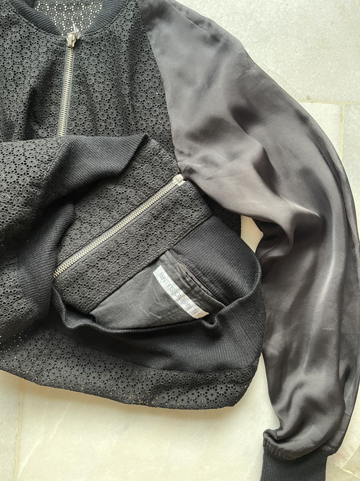 JOHN LAWRENCE SULLIVAN 2000s JohnLawrencesulivan Mesh Bomber Jacket Size US XS / EU 42 / 0 - 8 Thumbnail