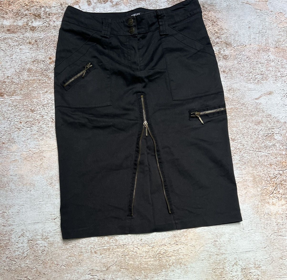 Vintage Morgan de toi vintage front zip pencil skirt Size 28" / US 6 / IT 42 - 2 Thumbnail