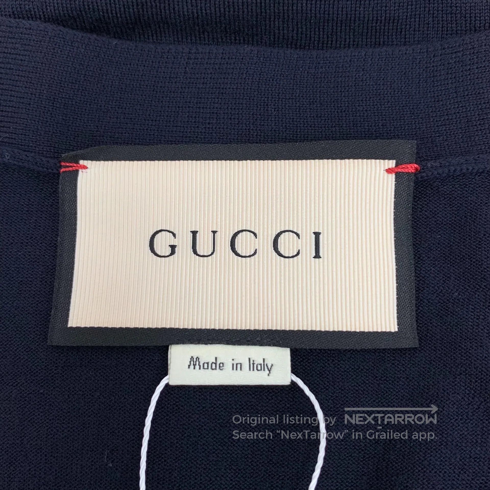 Gucci Guicci Navy blue wool V-neck single-breasted long-sleeved Size L / US 10 / IT 46 - 5 Thumbnail