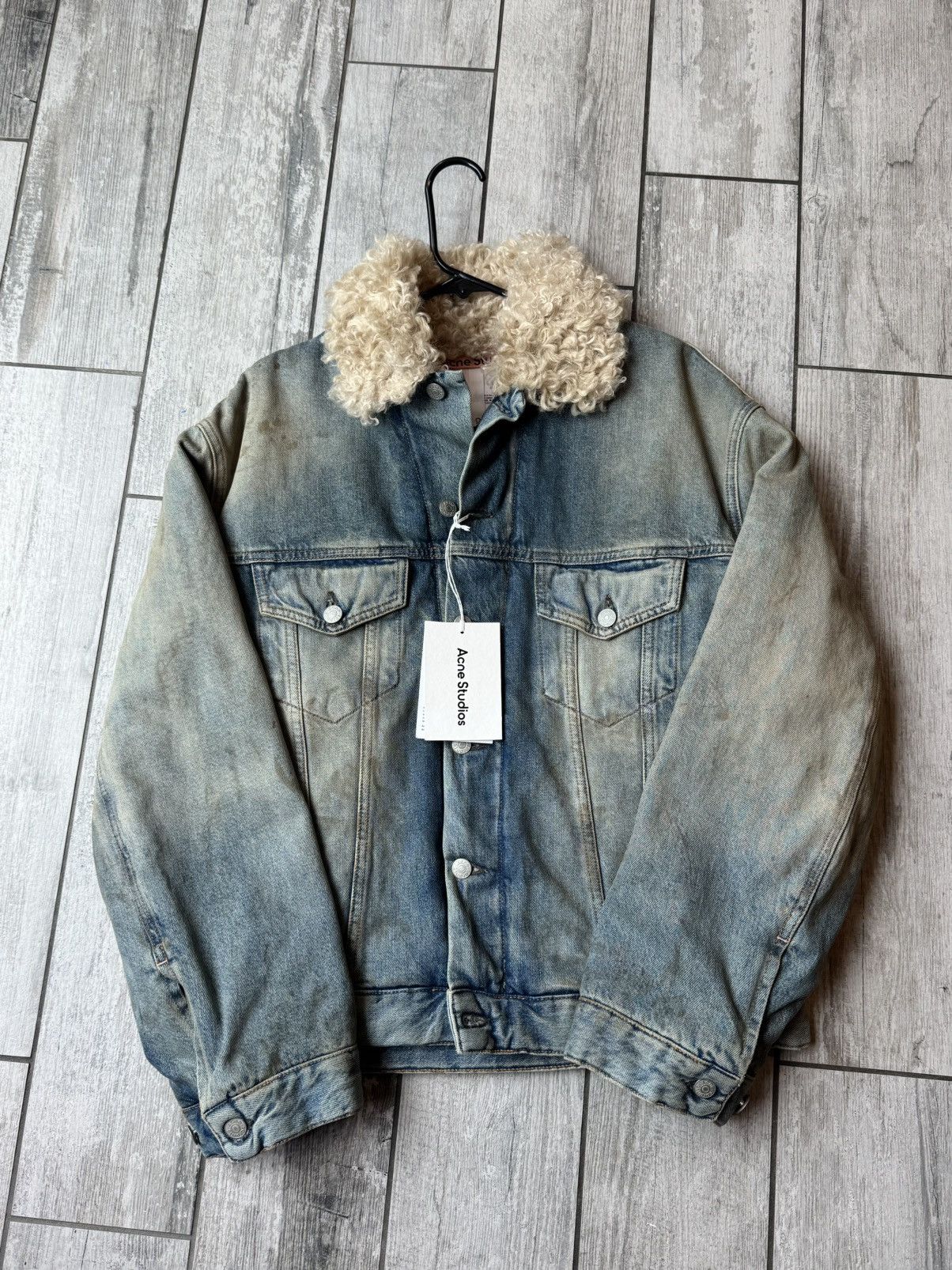 Acne Studios Acne Studios Denim Fur Trim Jacket Size US XXS / EU 40 - 1 Thumbnail