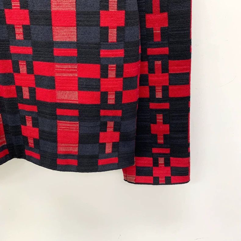 Balenciaga Balenciaga Color-block fine-check wool crewneck long-sleev Size US S / EU 44-46 / 1 - 4 Thumbnail