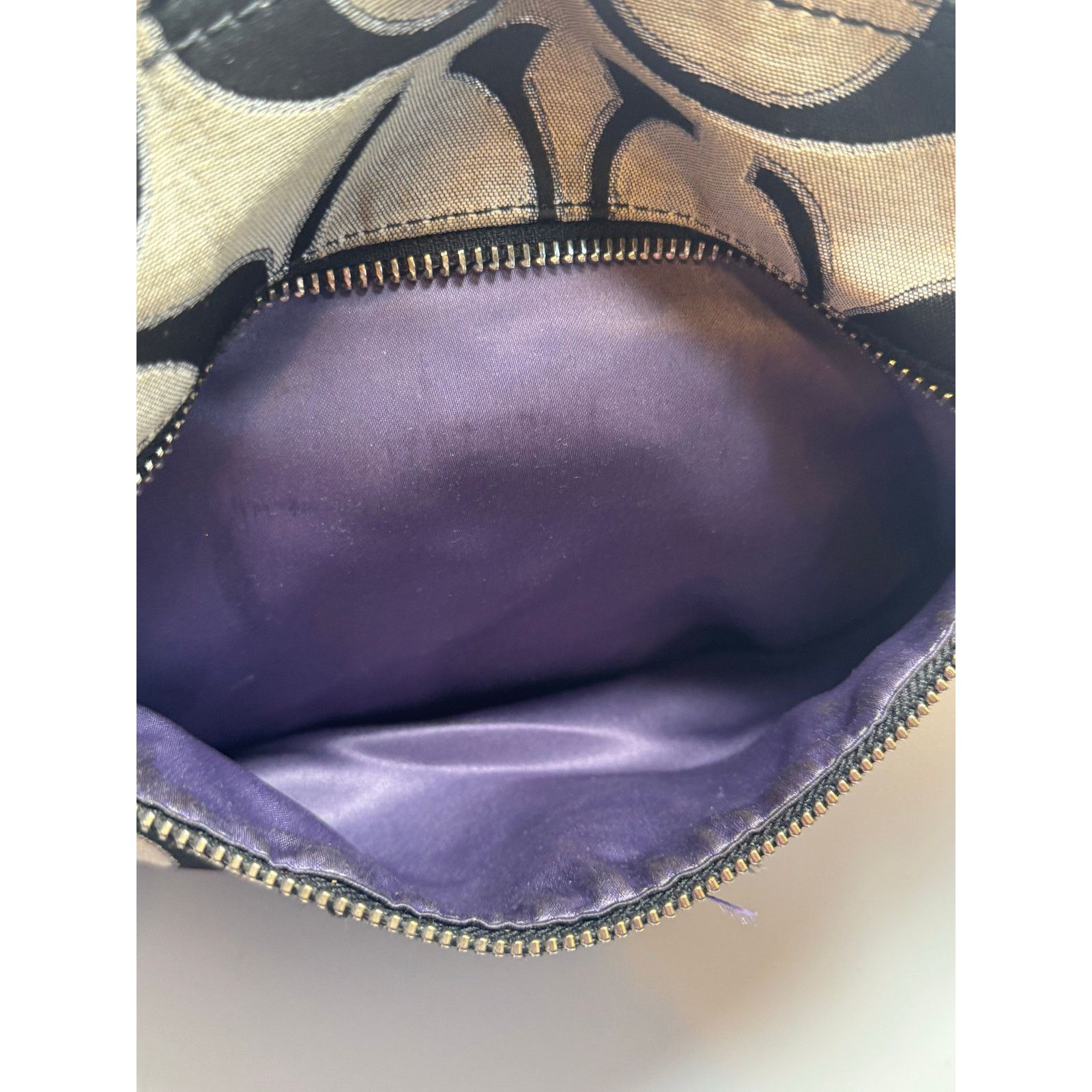 Coach Coach Poppy Metallic Monogram Crossbody Black Purple Y2K Size ONE SIZE - 4 Thumbnail