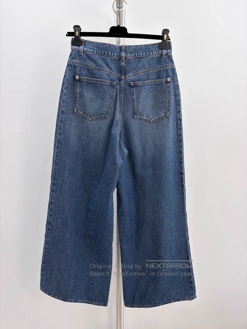 Chanel Chanel Blue high-waisted long double-c wide-leg jeans Size 24" / US 00 / IT 34 - 2 Thumbnail