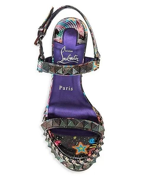 Christian Louboutin o1s1wg110924 Pyraclou Heeled in Multicolor Size US 10 / IT 40 - 4 Thumbnail