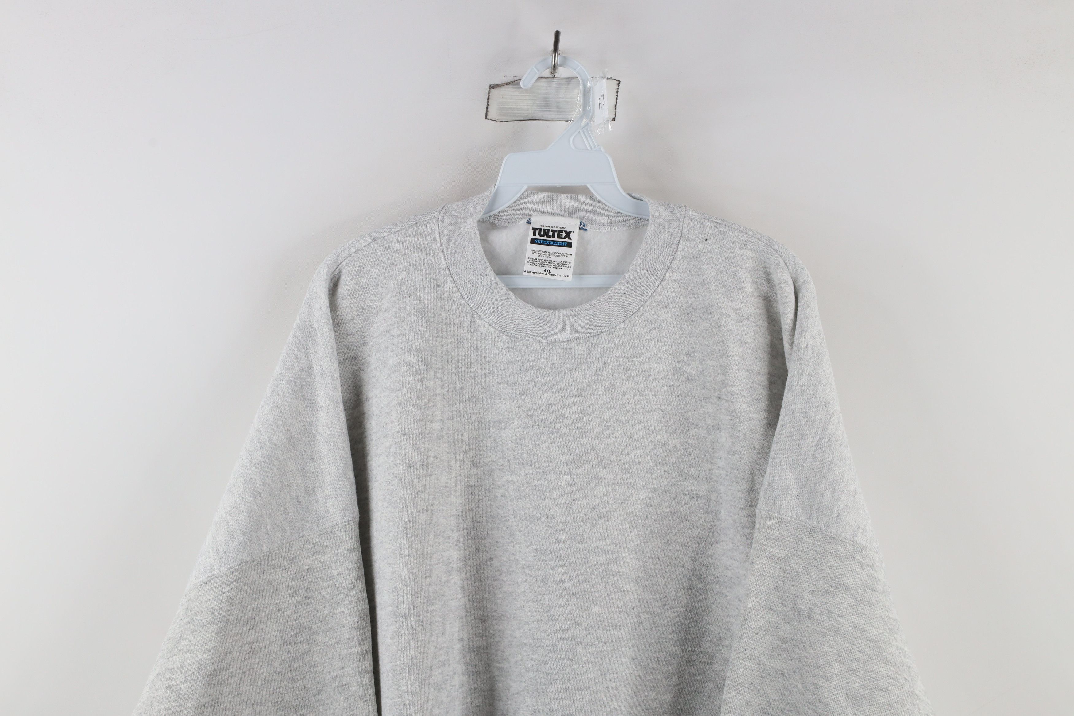 Vintage Vintage 90s Streetwear Heavyweight Crewneck Sweatshirt Gray Size US XXL / EU 58 / 5 - 2 Thumbnail
