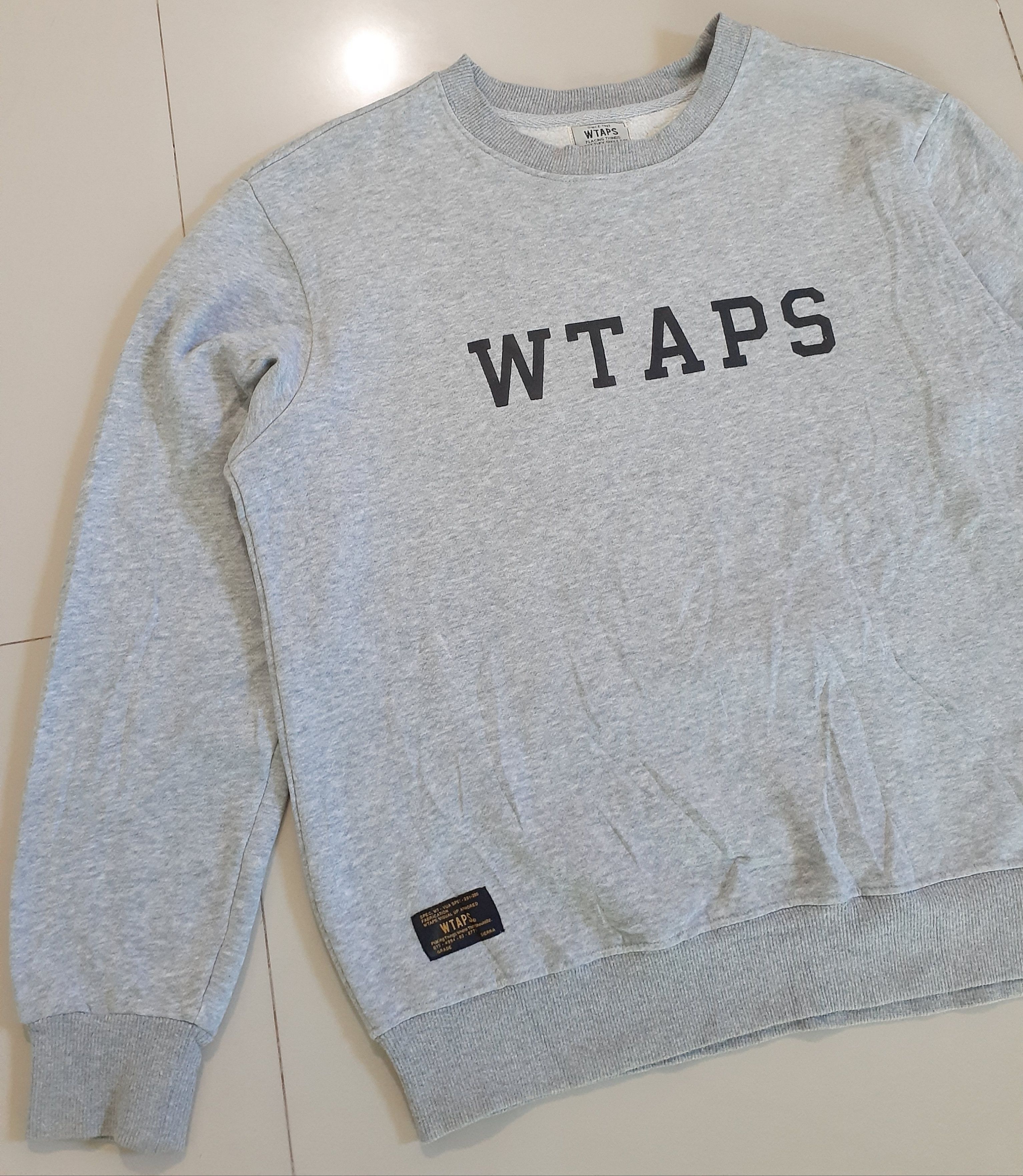 Japanese Brand × Wtaps WTAPS Grey Script Crewneck Size US M / EU 48-50 / 2 - 2 Thumbnail