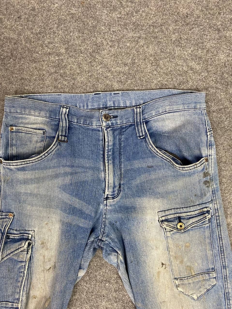 Japanese Brand japanese brand cargo distressed denim Size US 35 - 11 Thumbnail