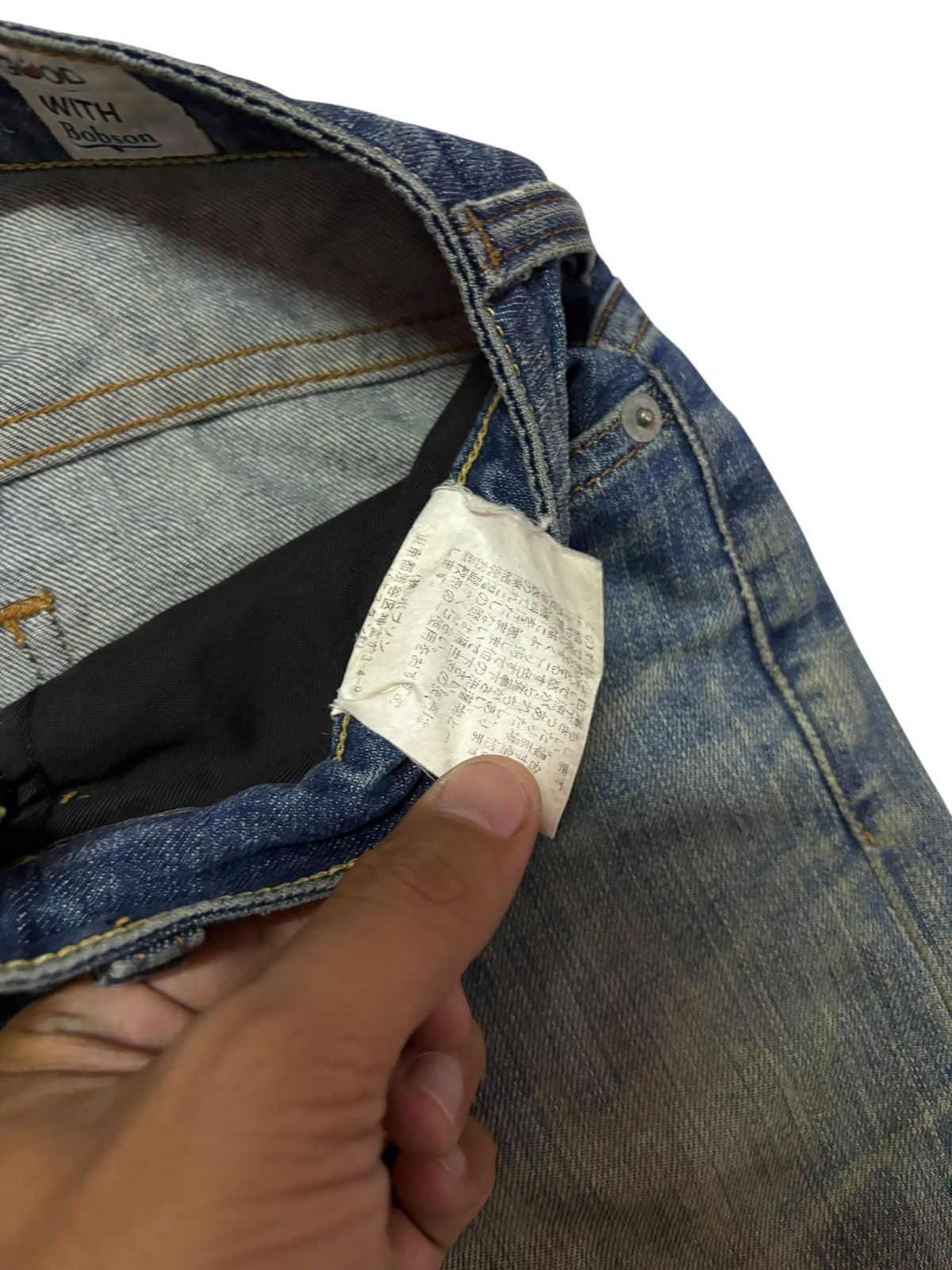 Japanese Brand Vtg Bobson Japan Mud Washed Distressed Jeans Size US 28 / EU 44 - 9 Thumbnail