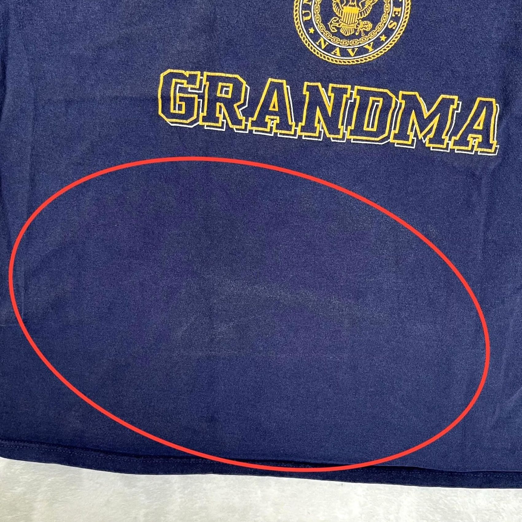 Vintage VINTAGE Grandma T-Shirt Womens XL Navy Blue Military Patriotic Size XL / US 12-14 / IT 48-50 - 3 Thumbnail