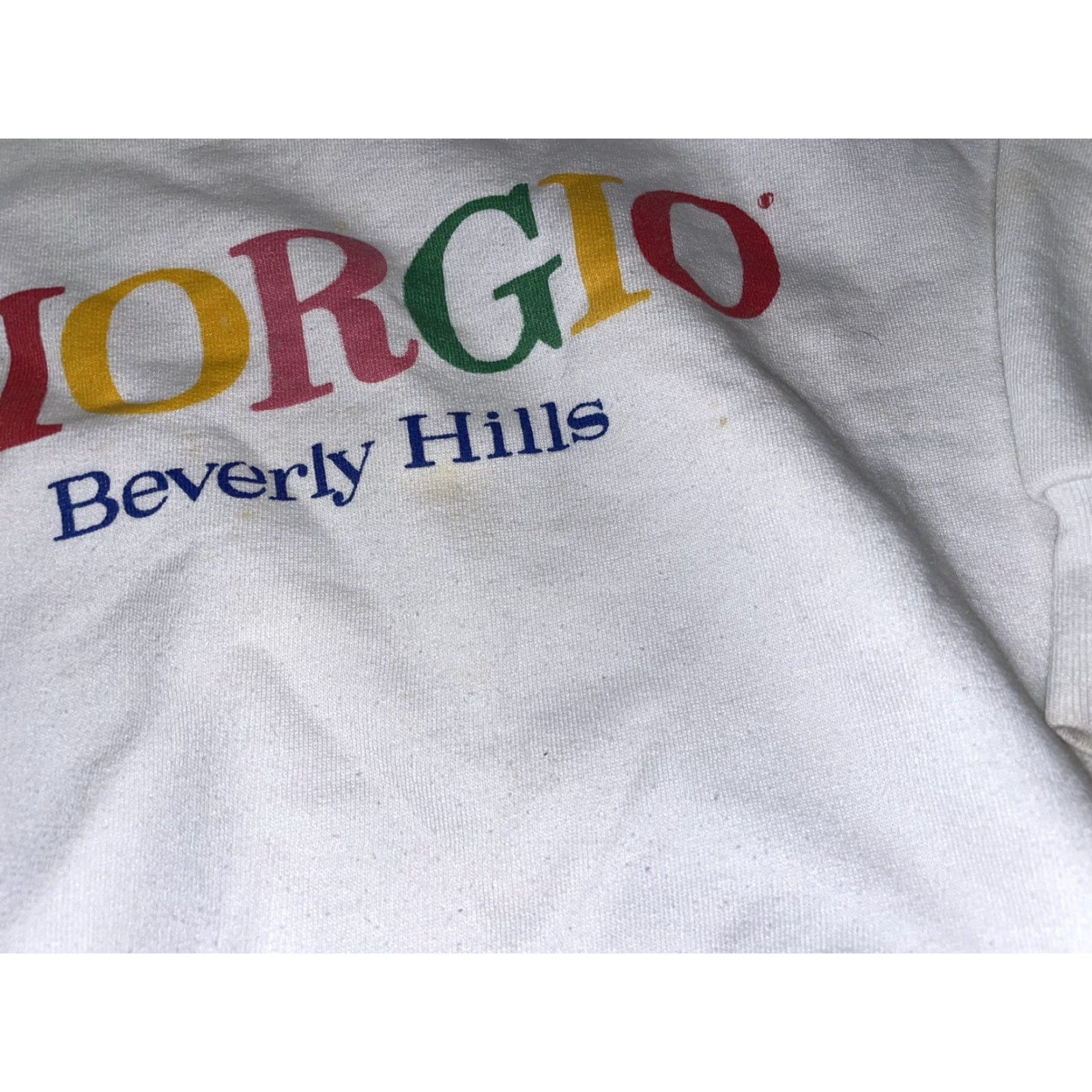 Vintage Giorgio Beverly Hills Crewneck Raglan Sweatshirt Vintage 80s White M Mens Size US M / EU 48-50 / 2 - 5 Thumbnail