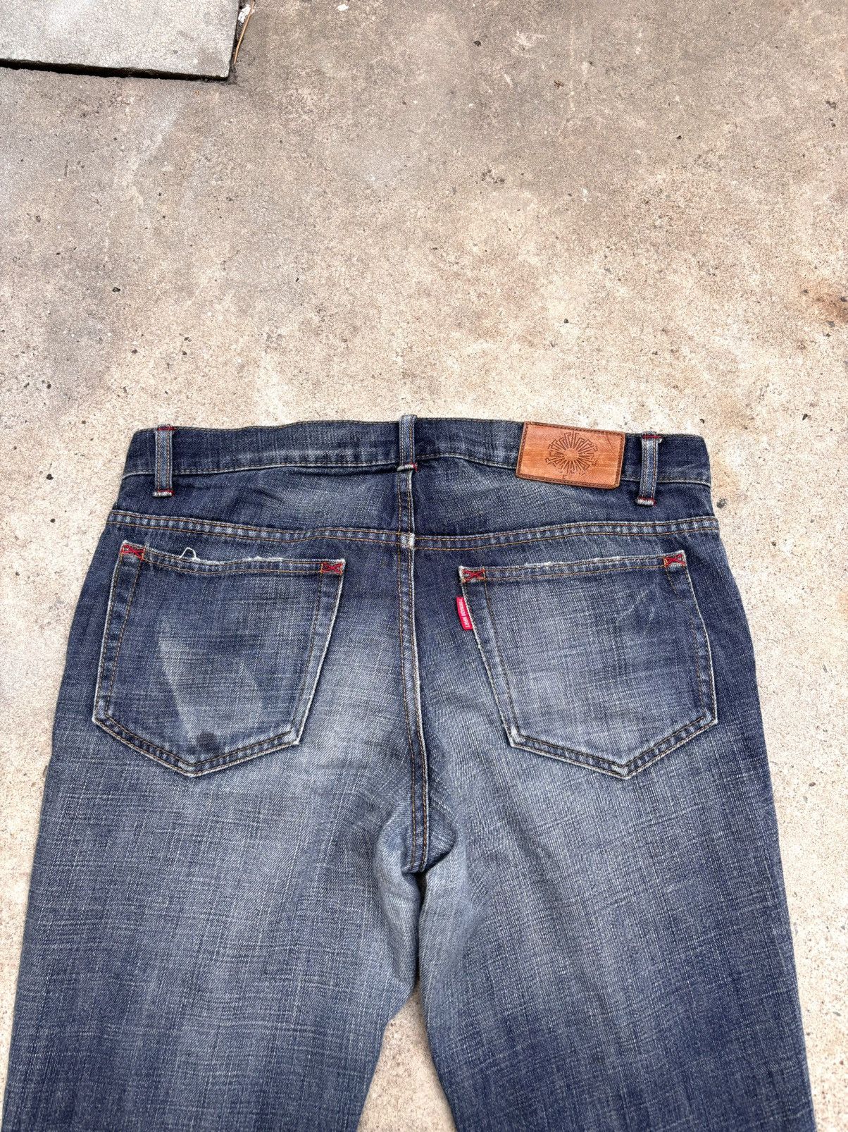 If Six Was Nine Distressed TORNADO MART Boot Cut Flared Jeans Size US 33 - 16 Thumbnail