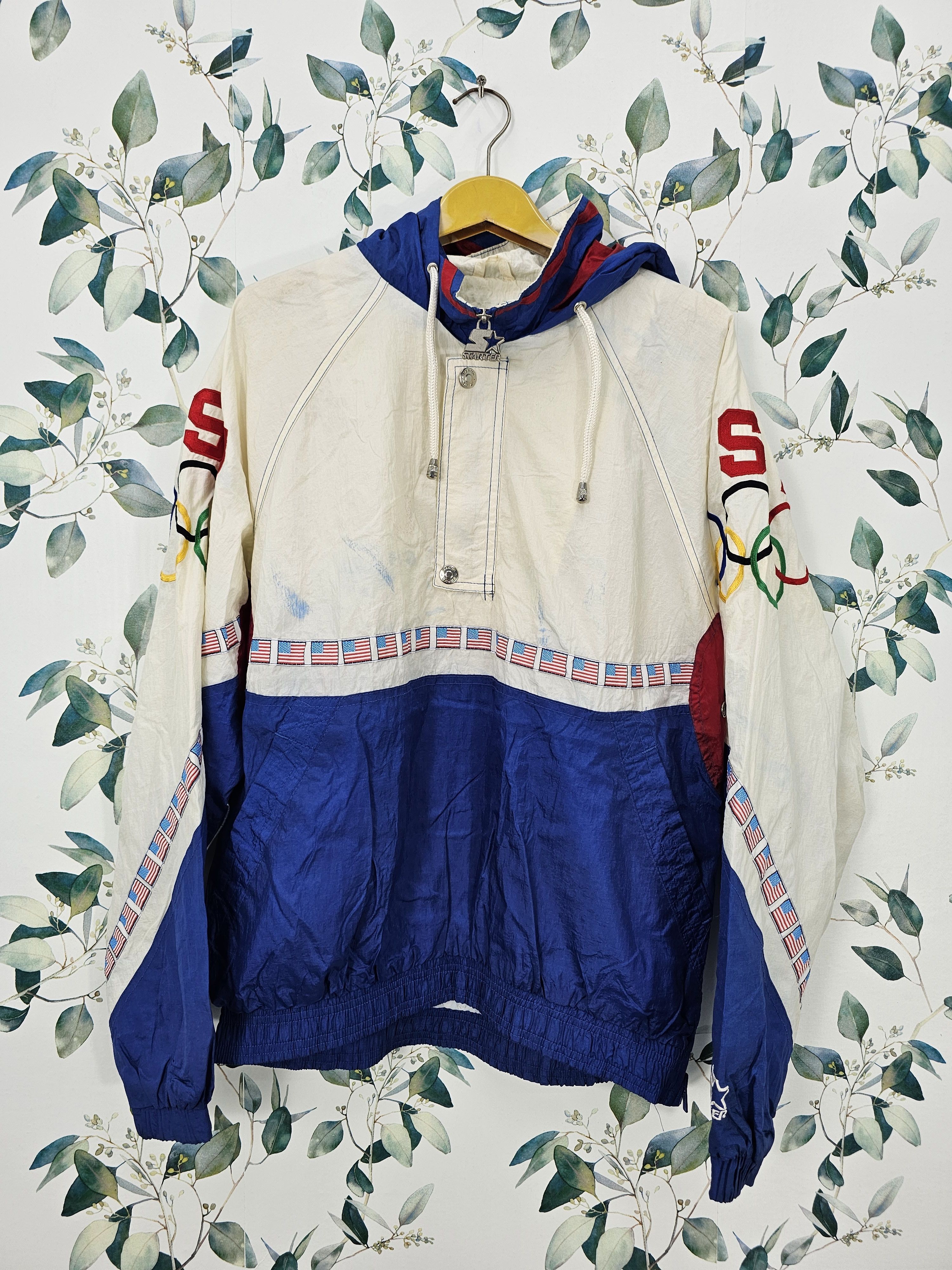 USA Olympics Vintage OLYMPIC Team USA Starter Pullover Jacket J0104 Size US M / EU 48-50 / 2 - 1 Thumbnail