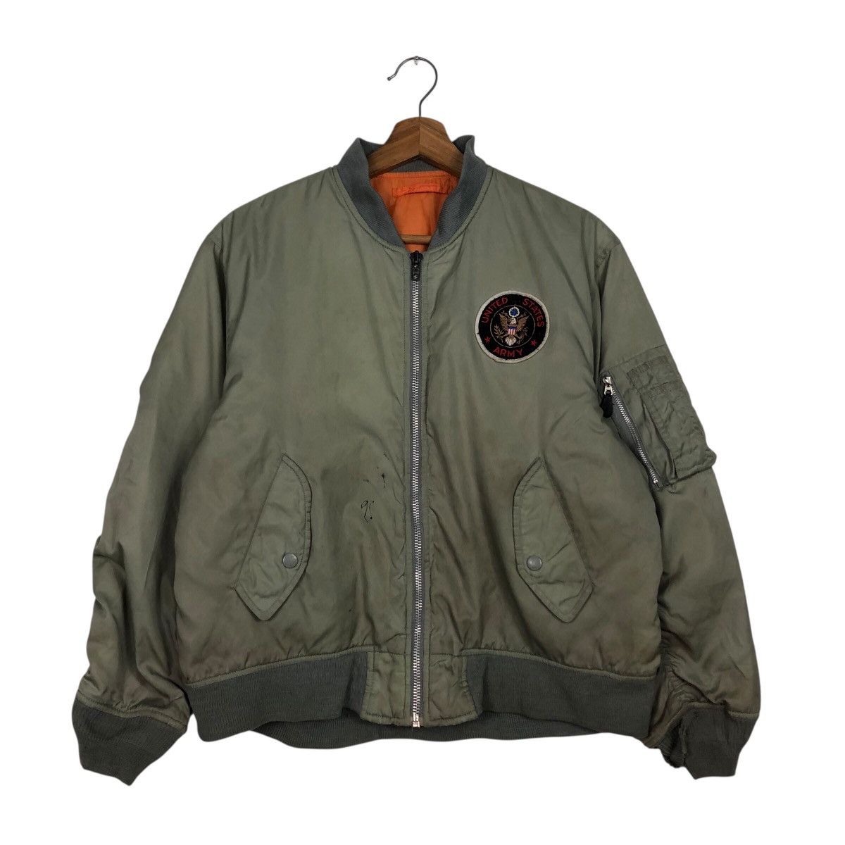 Japanese Brand 📌Vintage Fly Bomber Jacket United State Military Size US M / EU 48-50 / 2 - 2 Thumbnail
