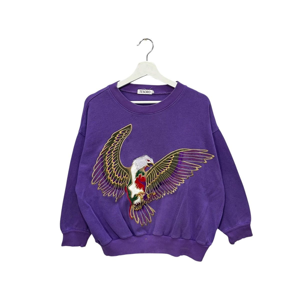 Vintage Vintage 90s tesoro eagle sweatshirt baggy logo embroidery Size M / US 6-8 / IT 42-44 - 1 Thumbnail