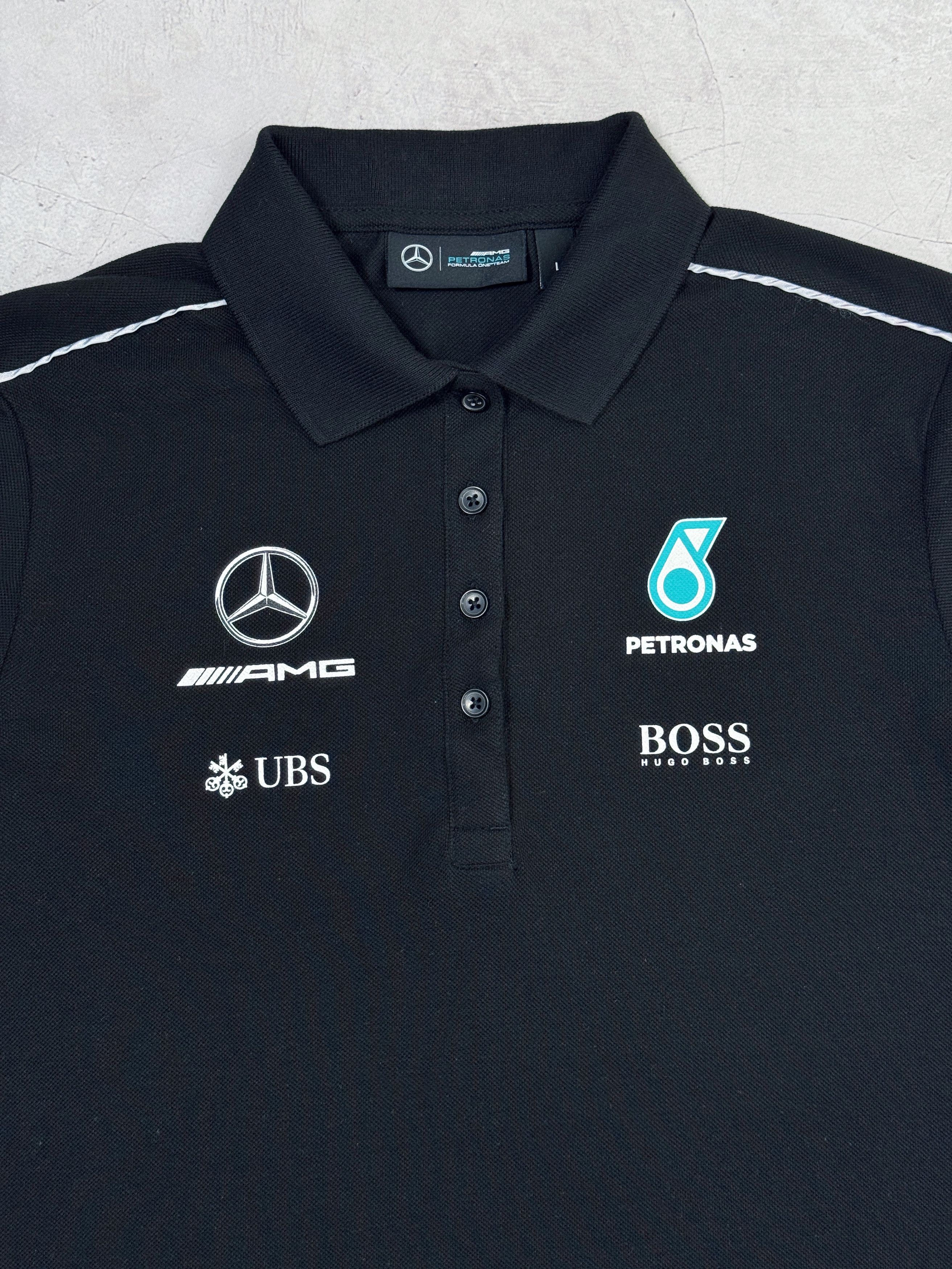 Hugo Boss × Mercedes-Benz Mercedes AMG Petronas F1 Team Polo T-Shirt Ladies UBS Boss Size L / US 10 / IT 46 - 4 Thumbnail