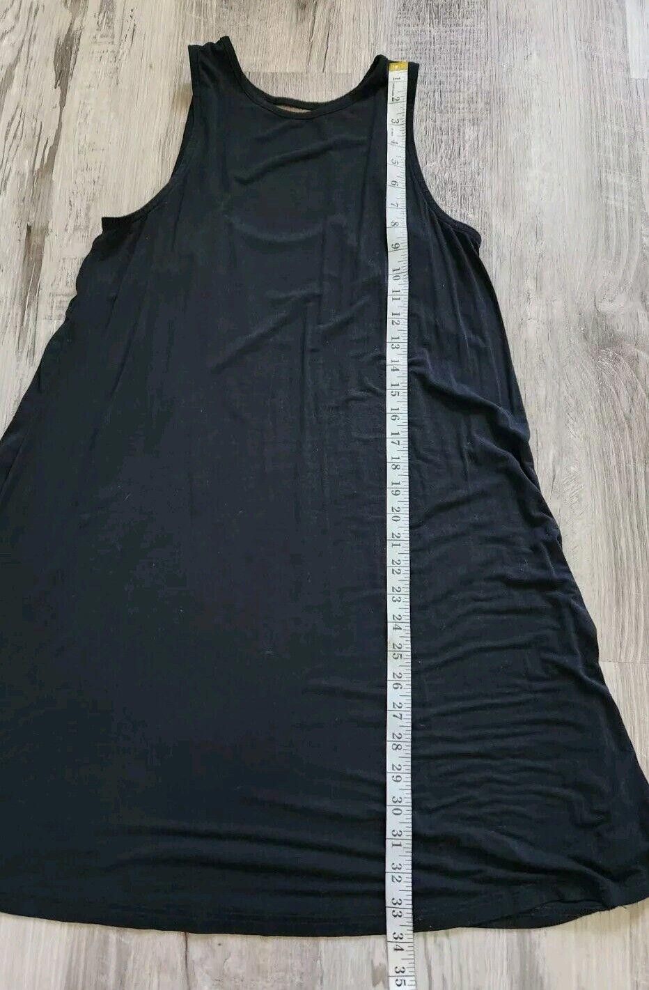 Mossimo Mossimo Dress Medium Black High Neck Stretchy A Line Shift Size M / US 6-8 / IT 42-44 - 6 Thumbnail