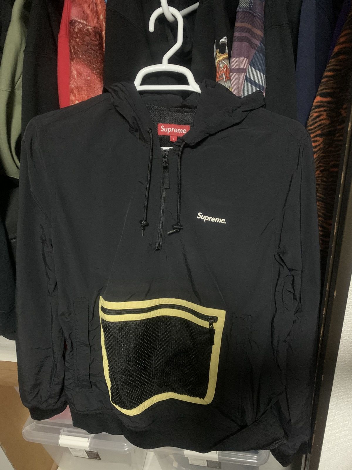 Supreme Supreme SS14 Mesh Pocket Half Zip Nylon Hoodie Hooded 