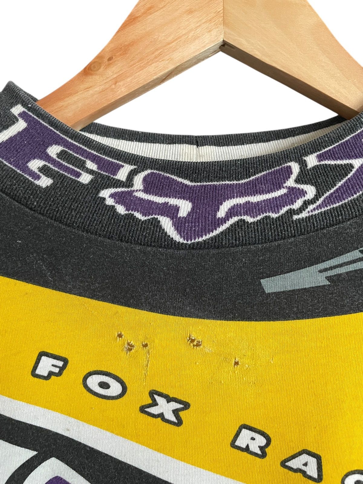 Fox Racing Very Rare Vintage Brand Fox Racing Motocross T-shirt 1990s Size US L / EU 52-54 / 3 - 10 Thumbnail