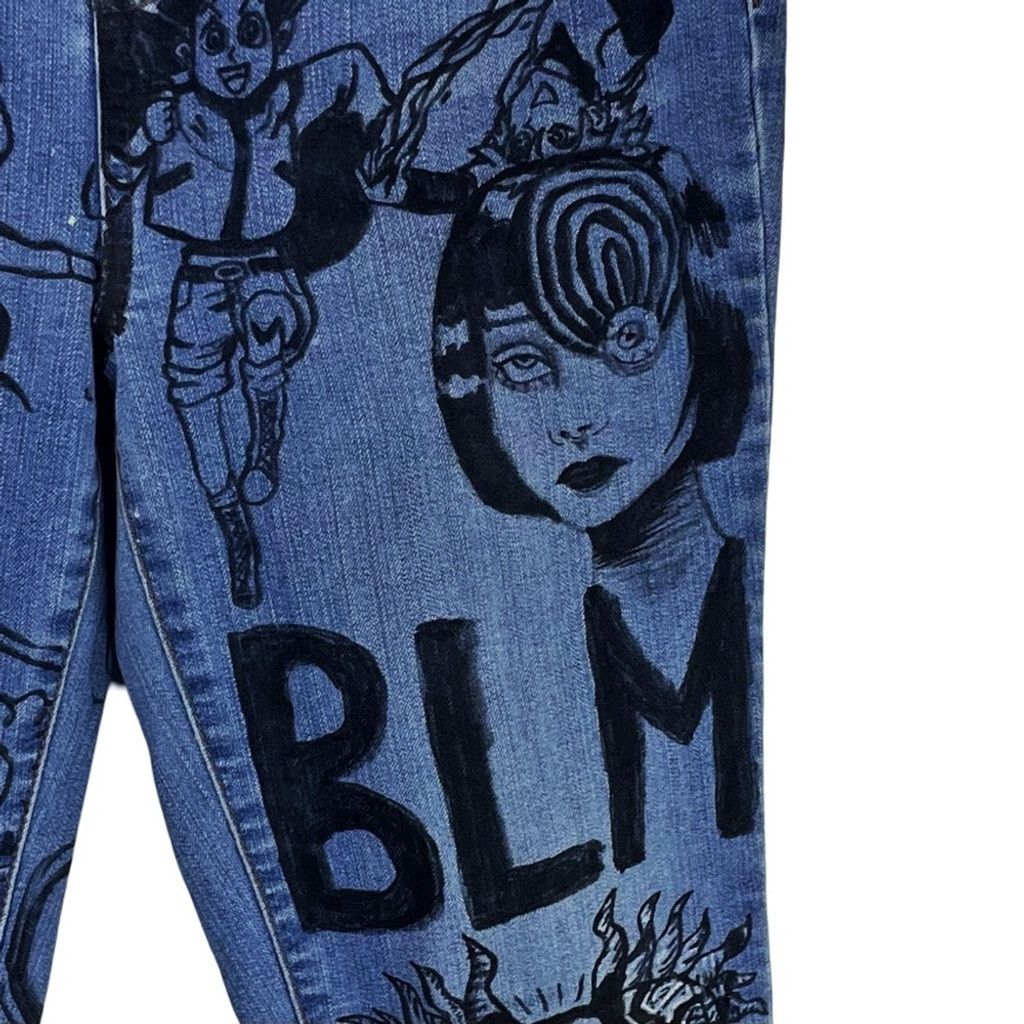 Other REFUGE Women's Manufactured Scribble Jeans Amazing Art 4 Size 27" / US 4 / IT 40 - 4 Thumbnail