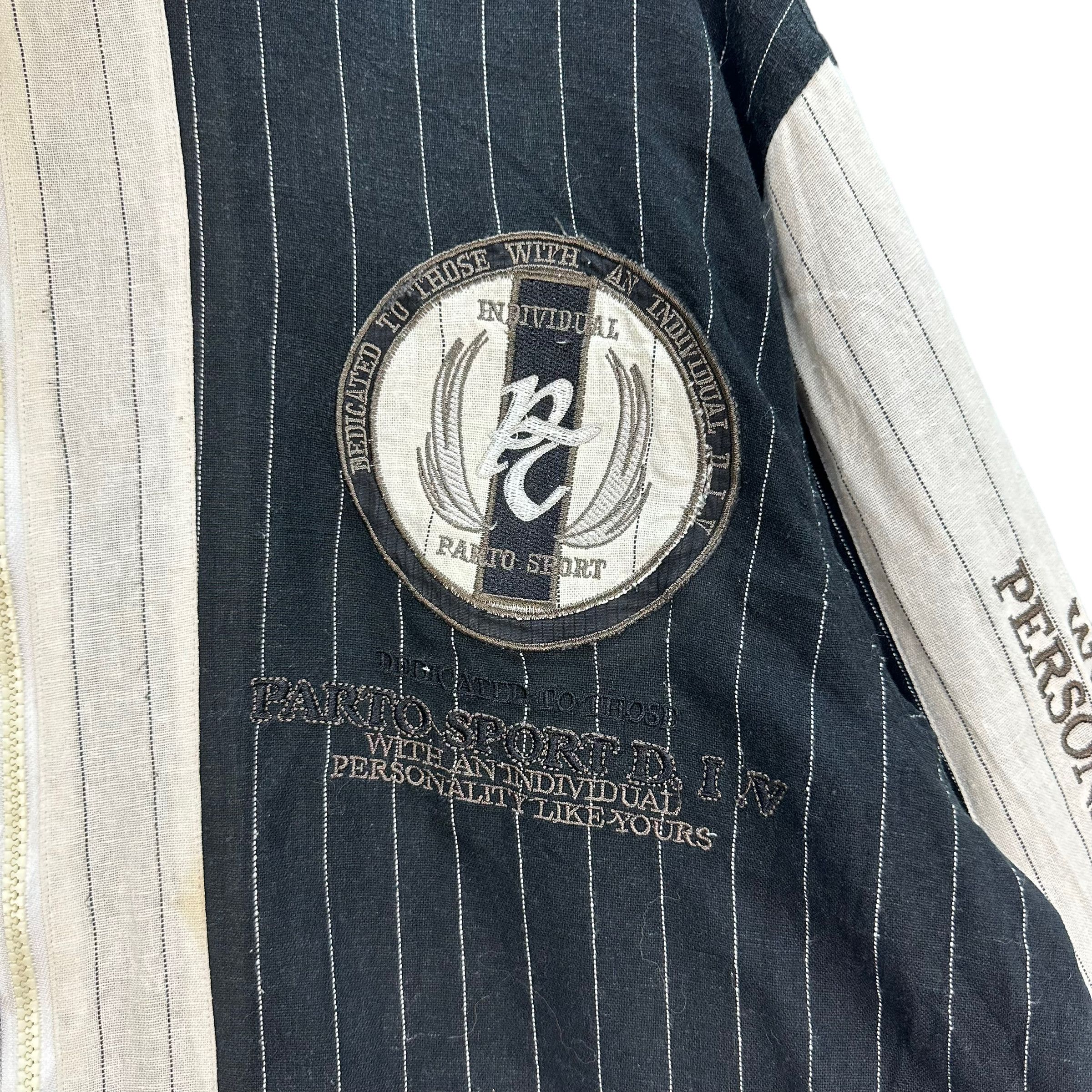 Japanese Brand PARTO SPORT STRIPED BIG LOGO JACKET #7815-179 Size US L / EU 52-54 / 3 - 3 Thumbnail