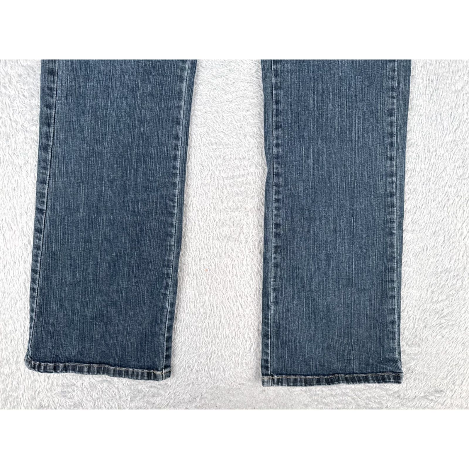 Lee Lee Jeans Women 10 Blue Denim Mid Rise Flared 28x31 Cotton Blend Pockets Regular 31 Inseam USA Vintage: No Size 32" / US 10 / IT 46 - 2 Thumbnail