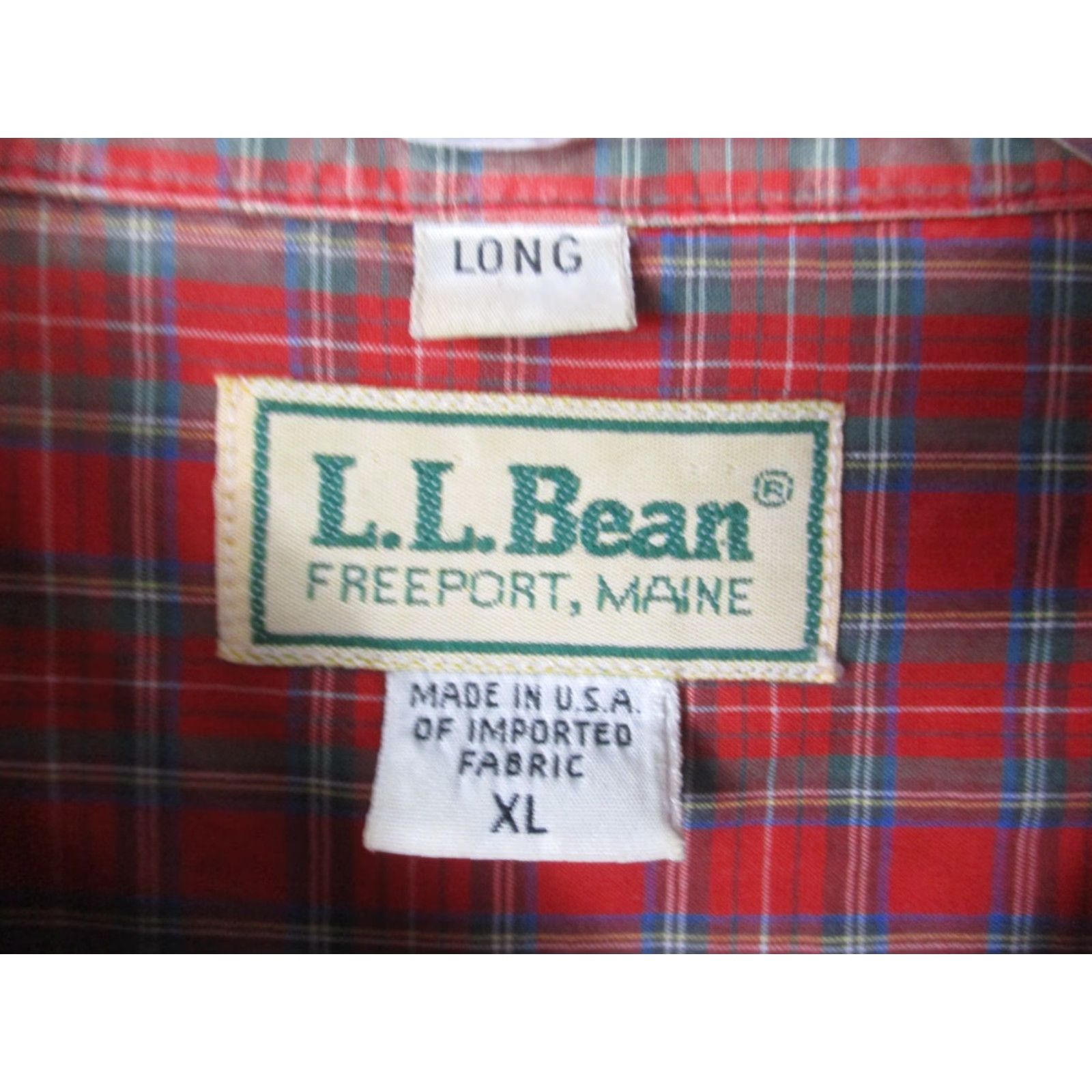 Vintage VINTAGE L.L. Bean Mens Shirt XL Red Plaid Long Sleeve Made in USA 80s Size US XL / EU 56 / 4 - 4 Thumbnail