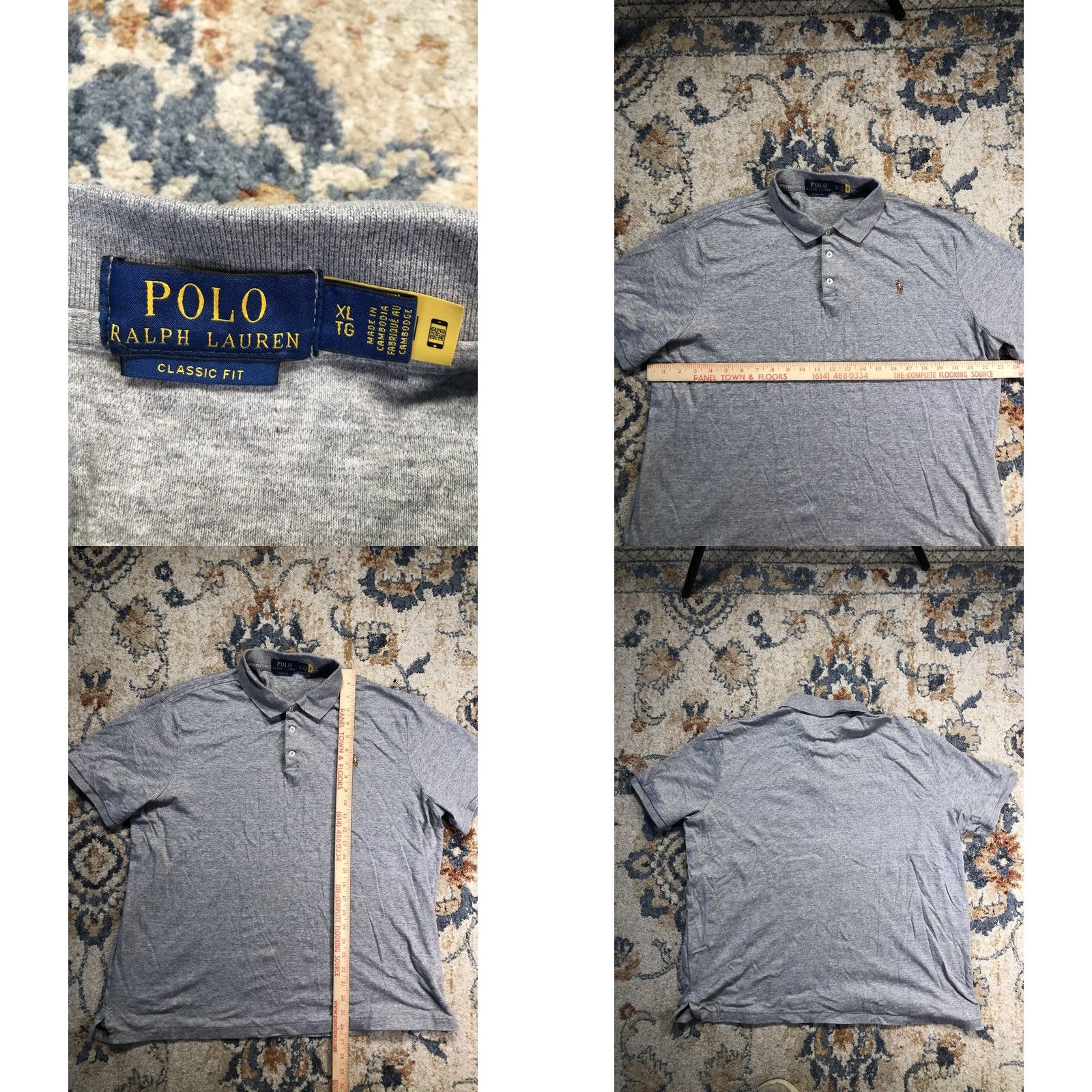 Polo Ralph Lauren Polo Ralph Lauren Polo Shirt Mens XL Gray Classic Fit Pony Logo Short Sleeve Size US XL / EU 56 / 4 - 8 Thumbnail