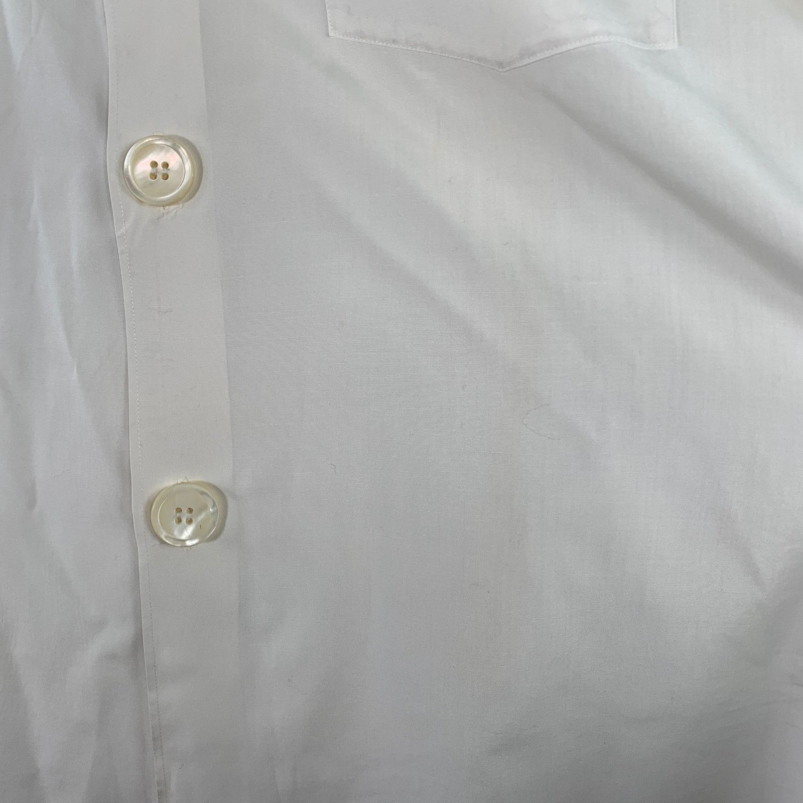 Comme des Garcons Homme Plus PLUS Size XXL White One Pocket Button Up Long Sleeve Shirt Size US XXL / EU 58 / 5 - 4 Thumbnail