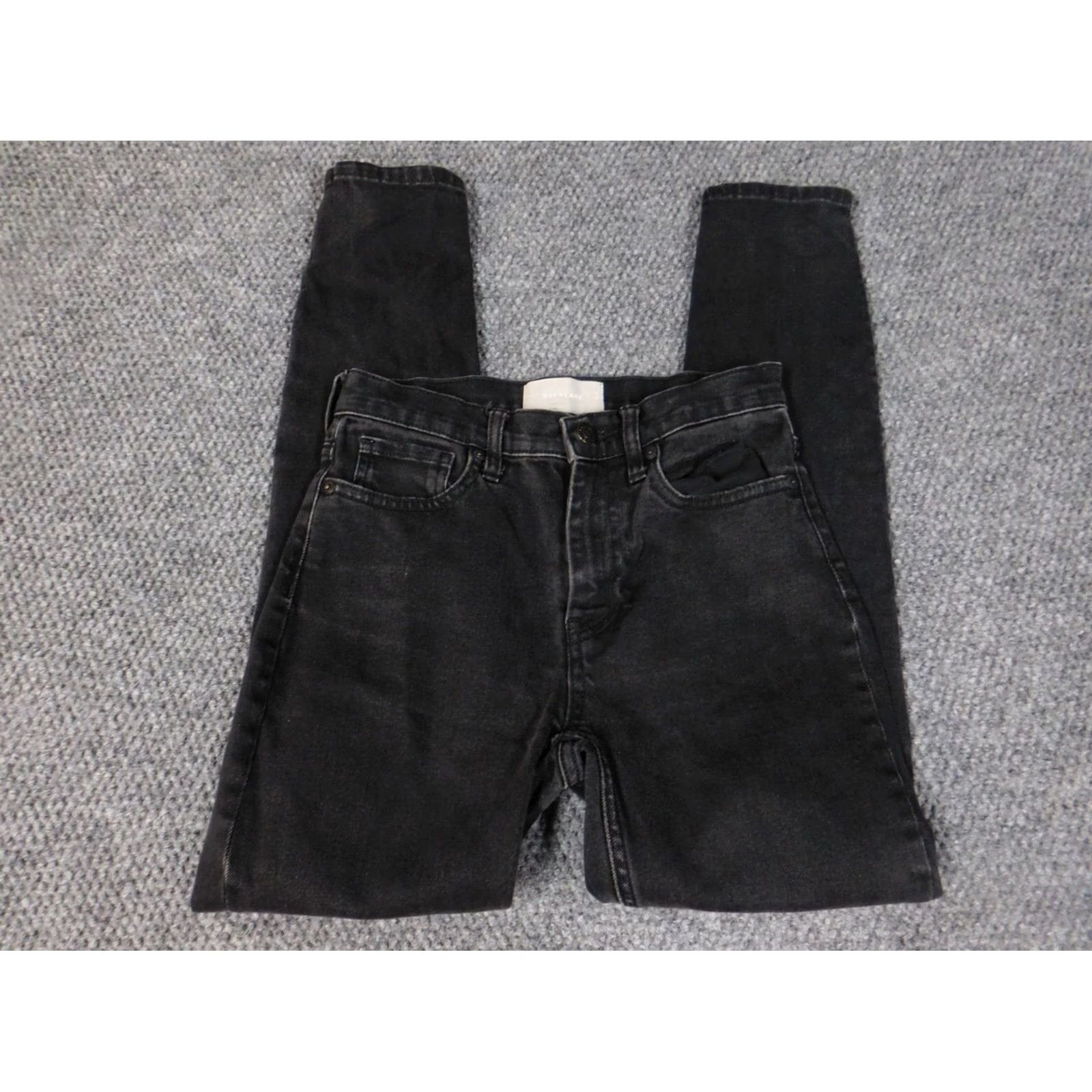 Everlane Everlane Jeans skinny Womens 24 black Denim Slim Pockets Zipper Regular 26in Inseam Jeans Womens Size 42" / US 20 - 2 Thumbnail