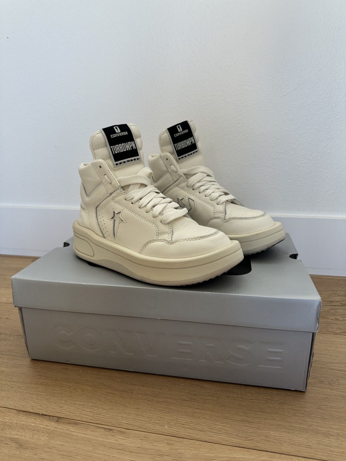 Converse × Rick Owens Drkshdw Rick Owens DRKSHDW x Converse TURBOWPN Platform Sneakers Size US 6 / EU 39 - 1 Thumbnail
