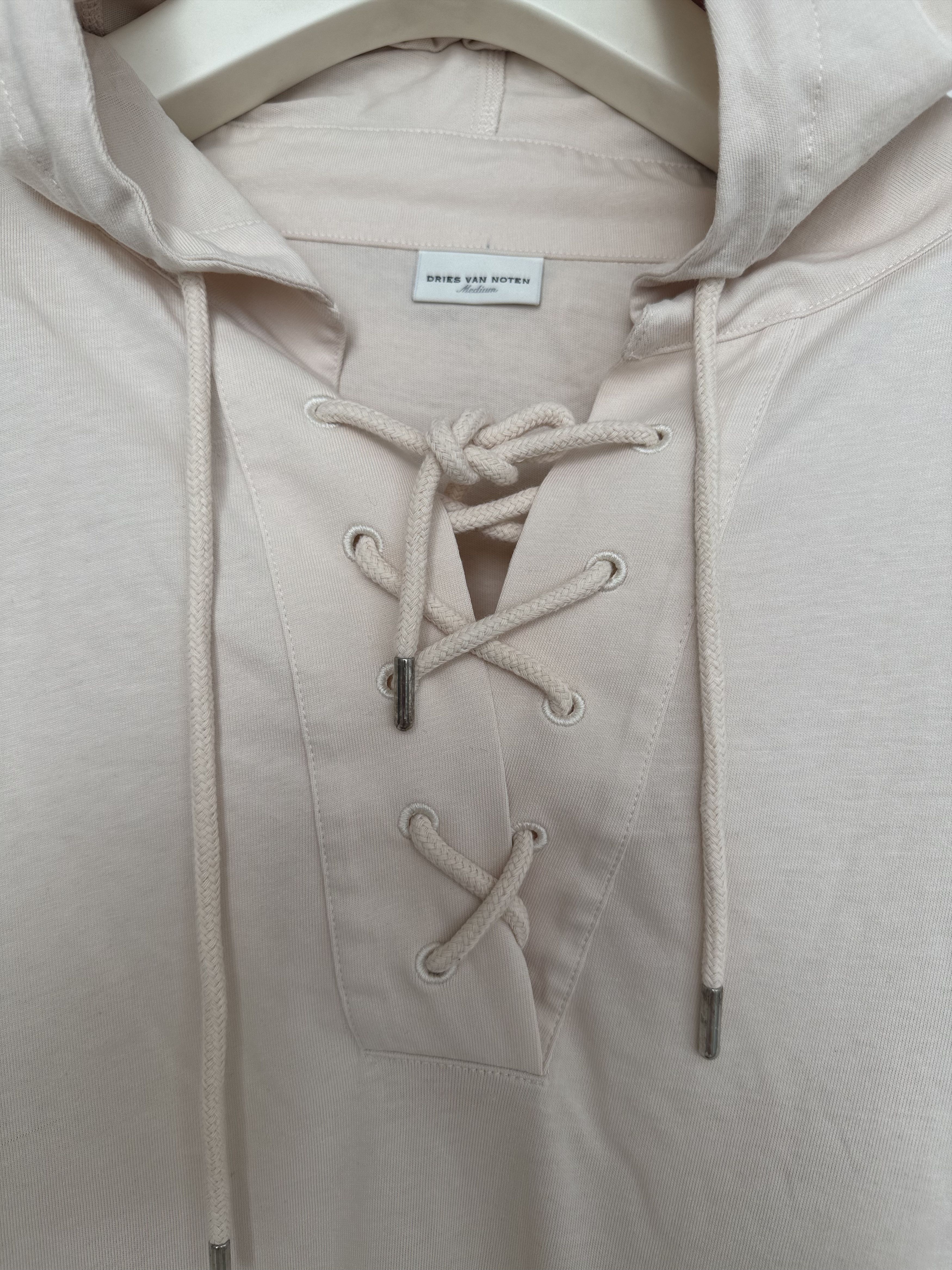 Dries Van Noten Tan Lace-Up Hoodie Size M / US 6-8 / IT 42-44 - 3 Thumbnail