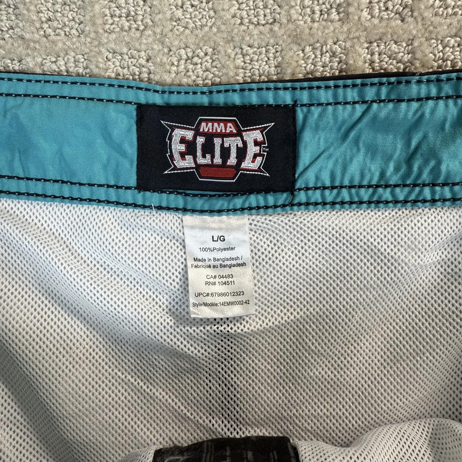 Other MMA Elite Skull Fight Shorts Black Teal Large Size US 34 / EU 50 - 4 Thumbnail