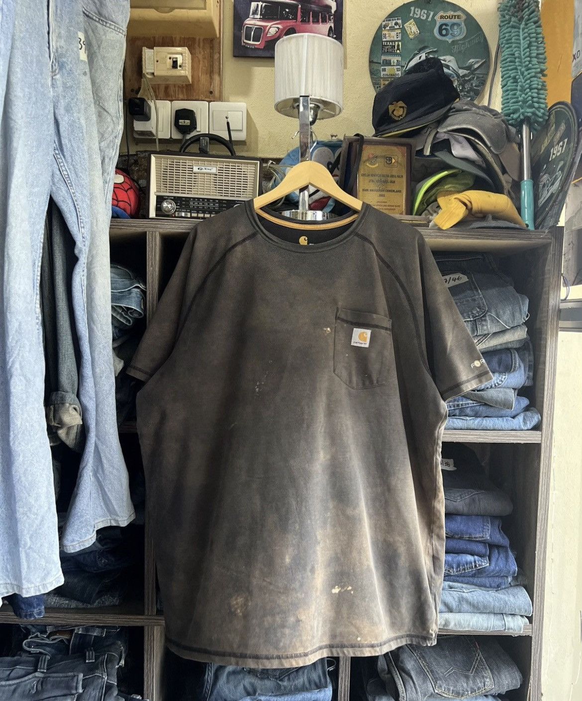 Carhartt 🔥Sun Faded Carhartt Force Pocket Tee Size US XXL / EU 58 / 5 - 3 Thumbnail