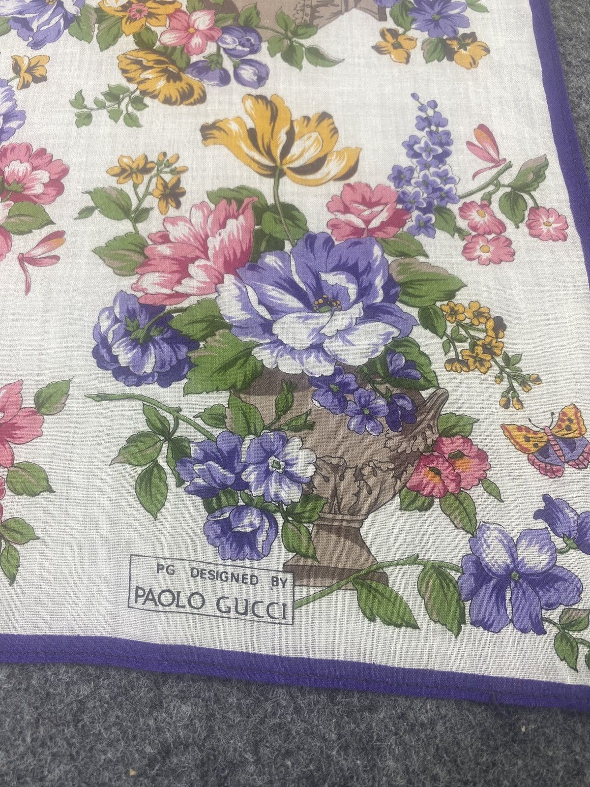 Paolo Gucci × Vintage Paolo Gucci Handkerchief / Bandana / Neckerchief-B082 Size ONE SIZE - 5 Thumbnail