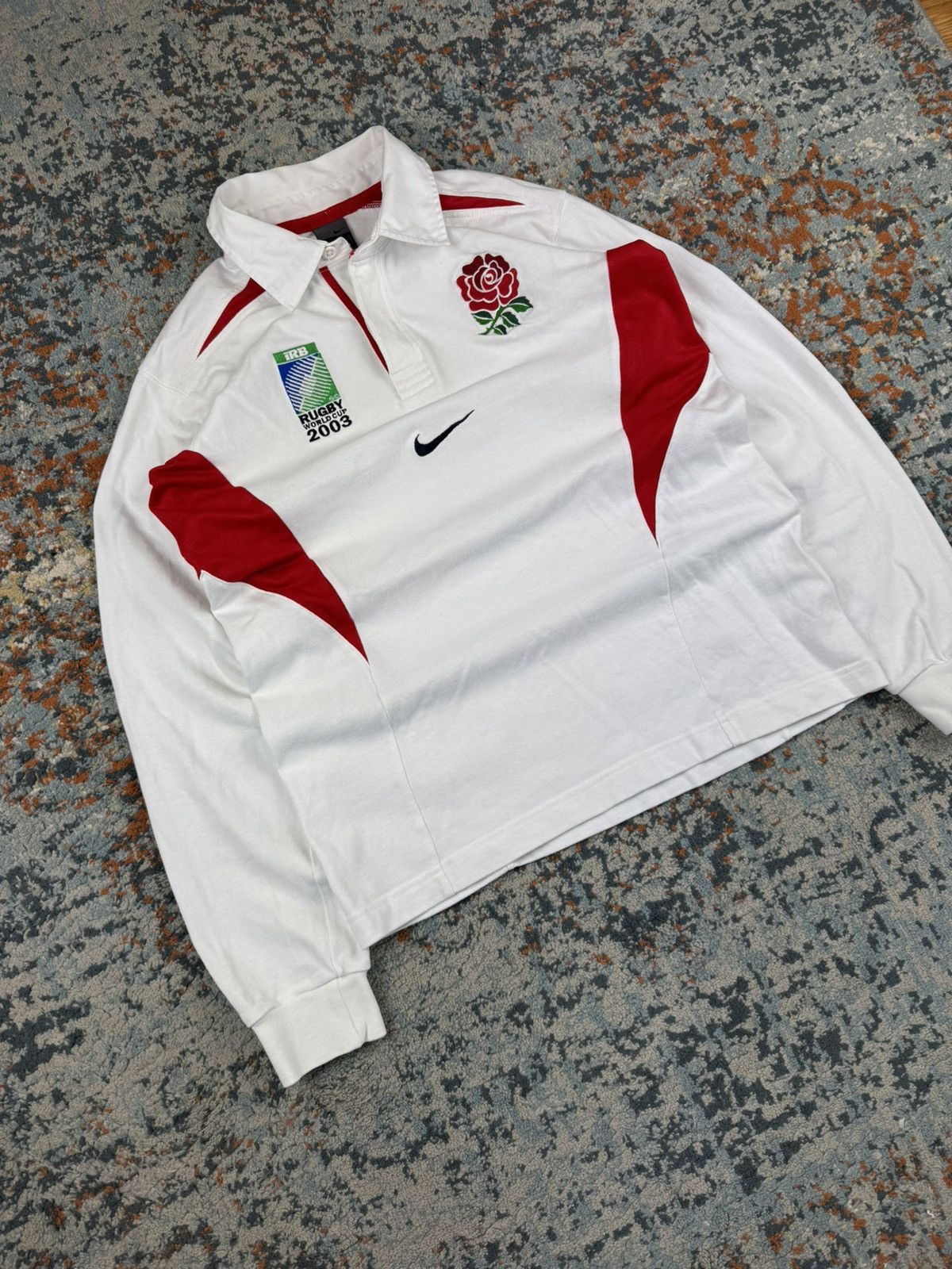 Nike Vintage 2003 Nike England rugby World Cup center swoosh polo Size US M / EU 48-50 / 2 - 2 Thumbnail