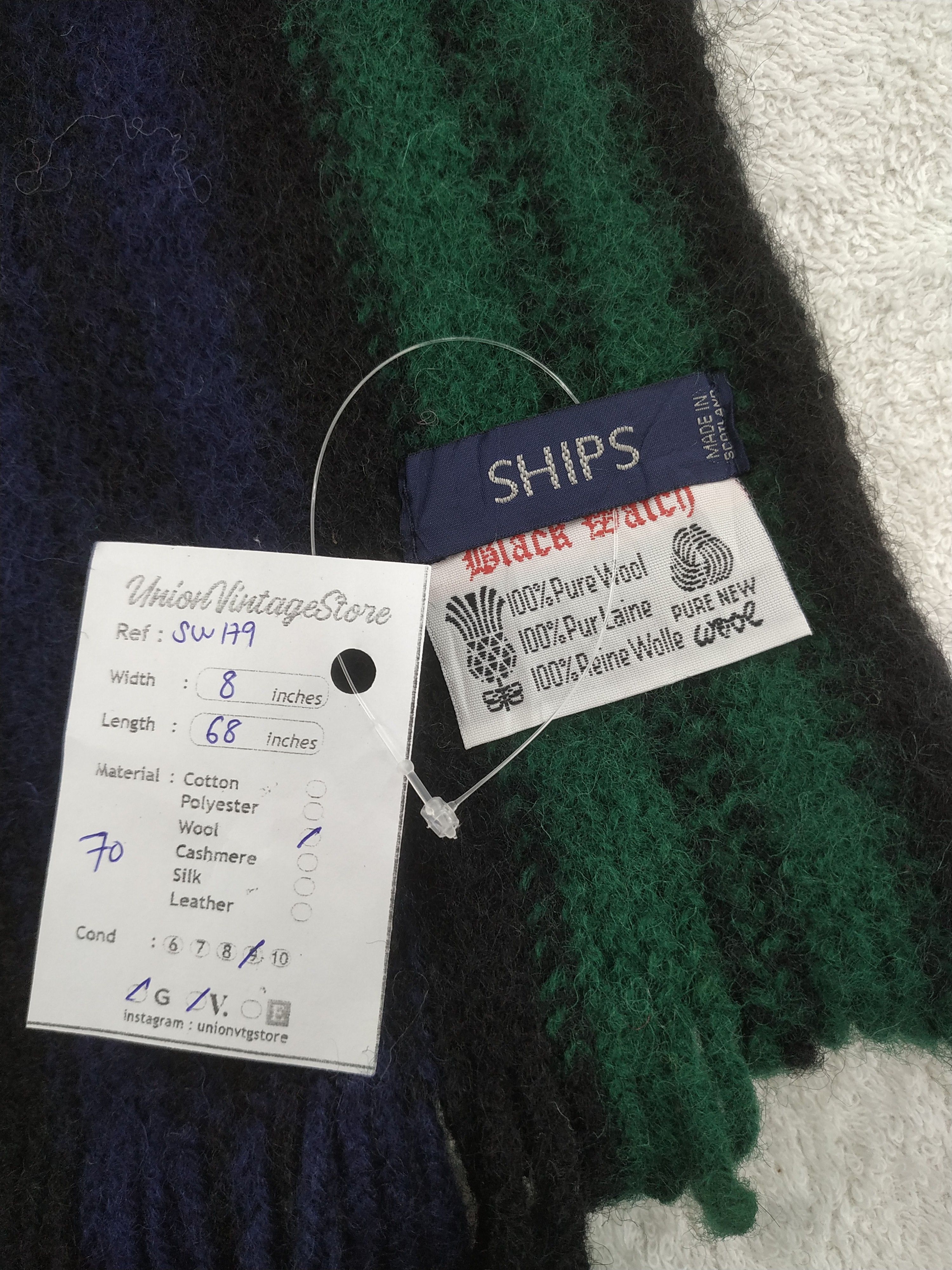 SHIPS Vintage Ships Wool Scarf/Muffler/Neckwear MF179 Size ONE SIZE - 5 Thumbnail