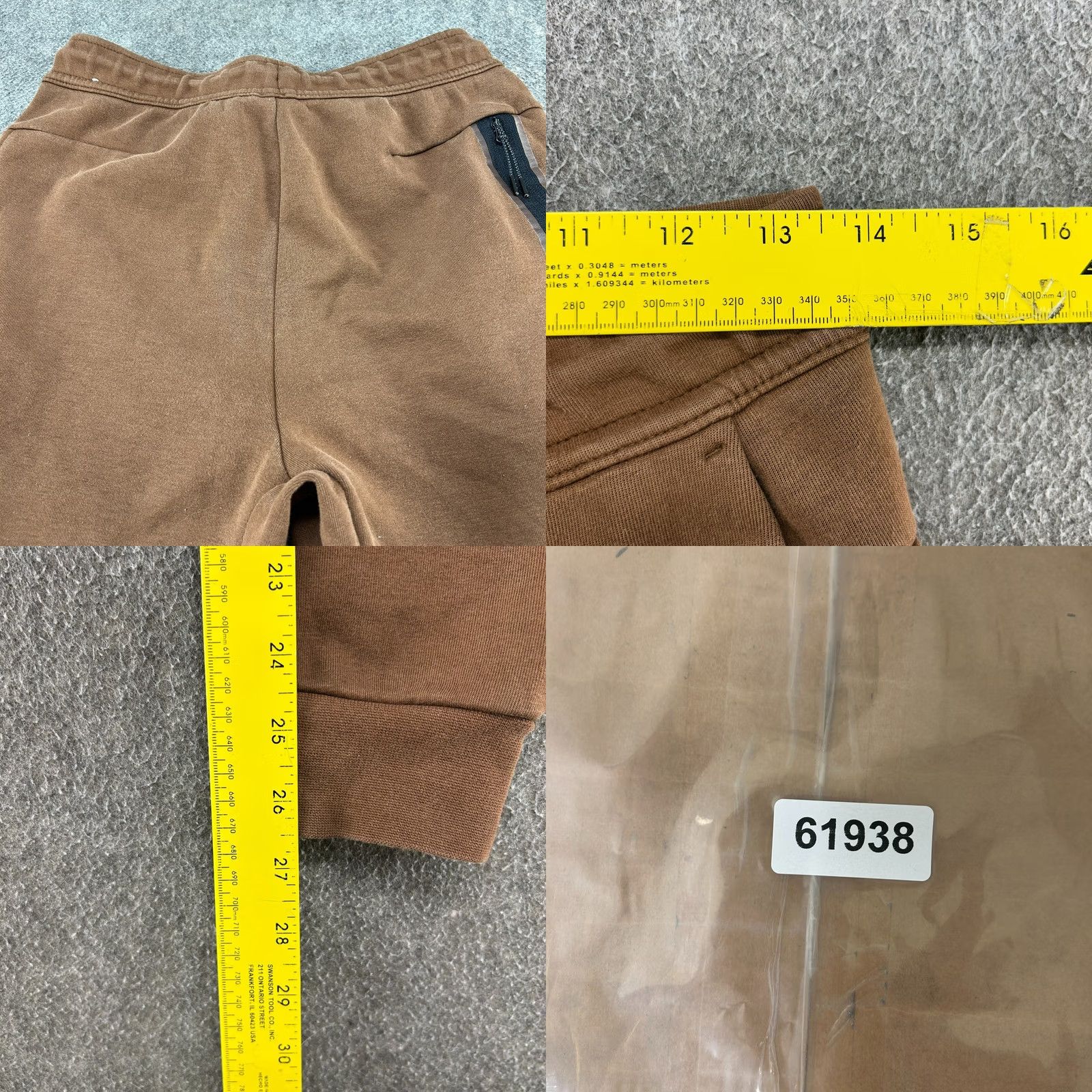 Nike Nike Pants Mens S Brown Jogger Sweat Swoosh Tech Fleece Cotton Mocha NSW Size US 29 - 8 Thumbnail