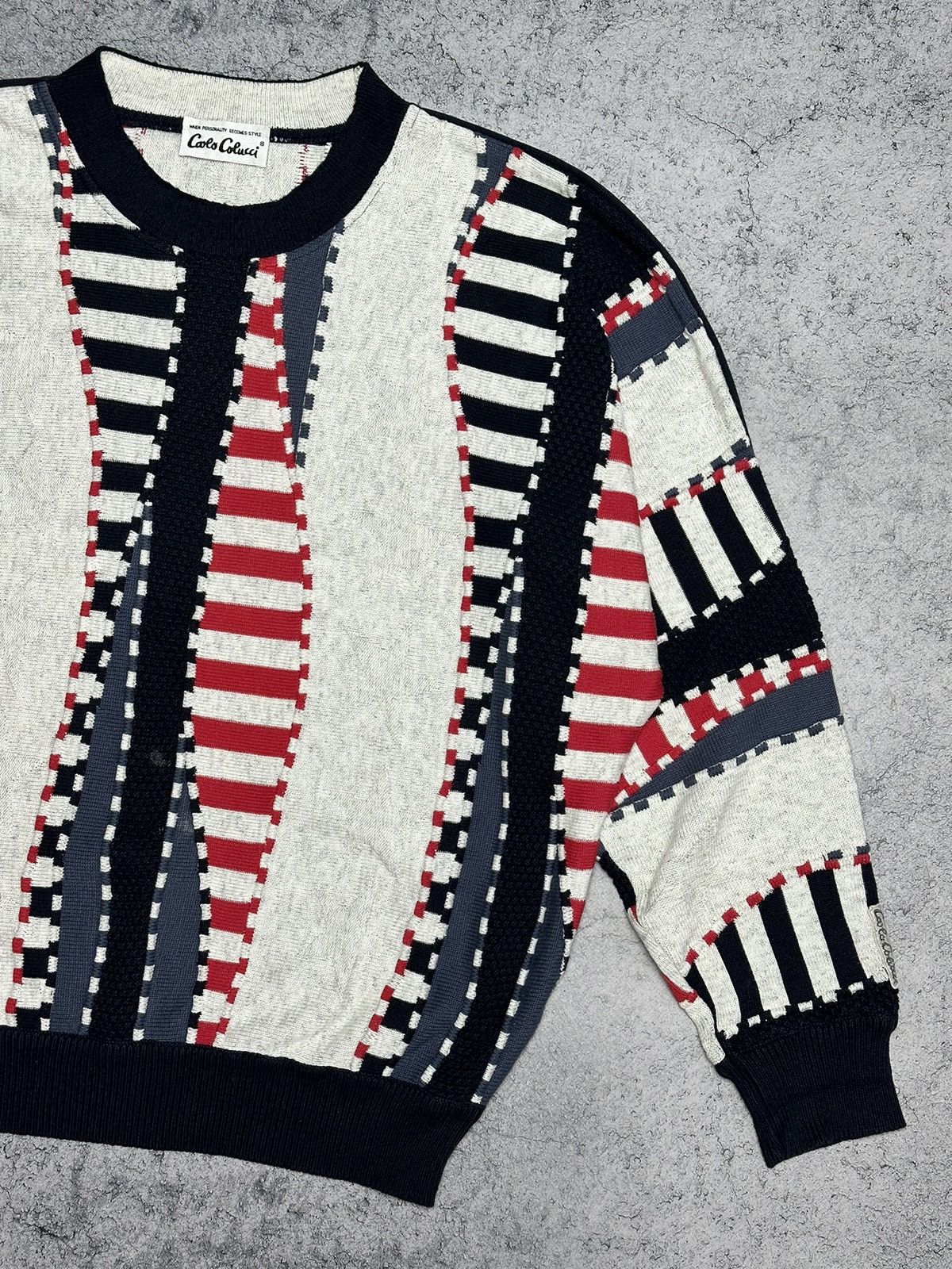 Carlo Colucci Vintage 90s Carlo Colucci Biggie Coogi Style Sweater Size US L / EU 52-54 / 3 - 3 Thumbnail