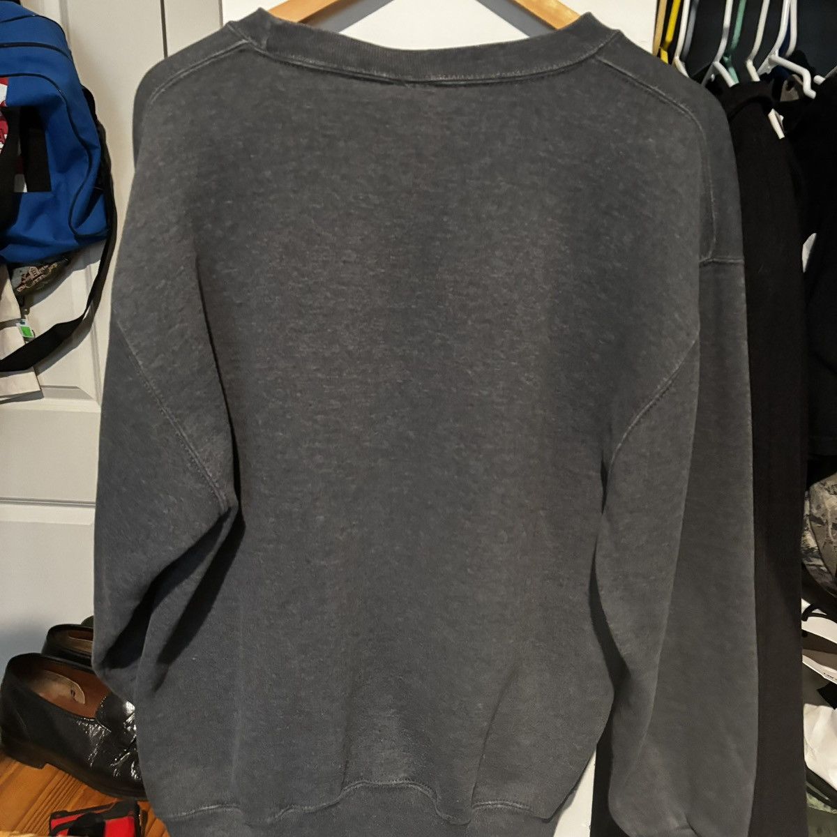 Russell Athletic Vintage 1990s Russell Athletic Charcoal Grey Blank Crewneck Size US L / EU 52-54 / 3 - 3 Thumbnail