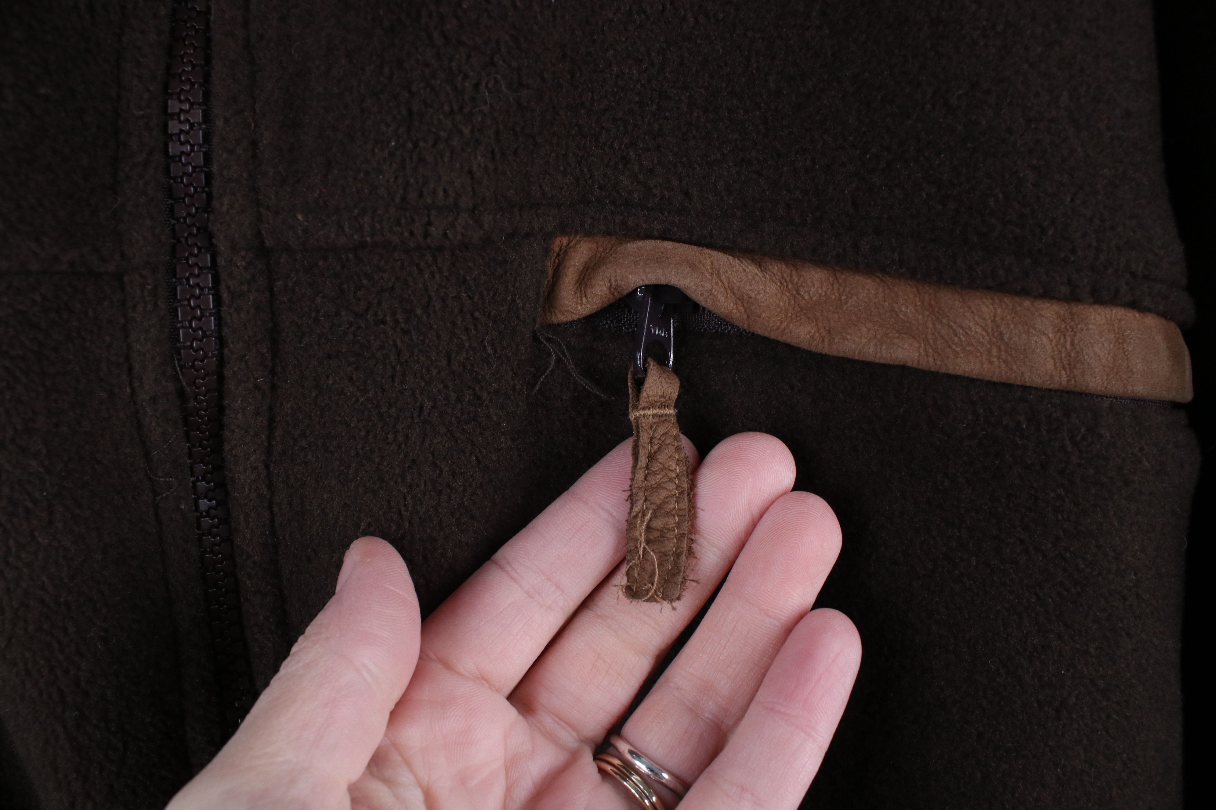 Cabelas × Vintage Vintage 90s Cabelas Trim Full Zip Fleece Jacket Brown Size US XXL / EU 58 / 5 - 5 Thumbnail