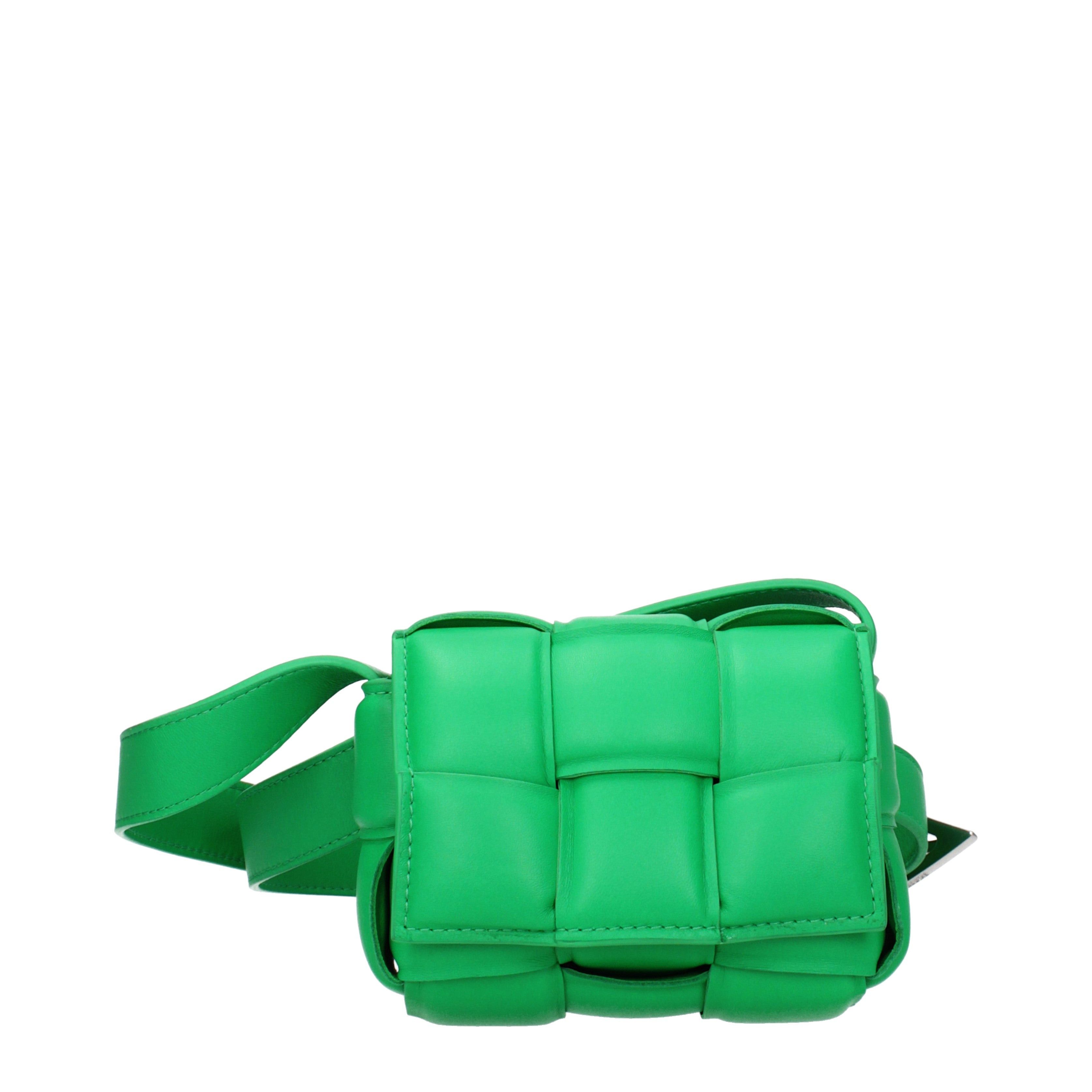 Bottega Veneta Crossbody Bag In Leather in Green, Women's