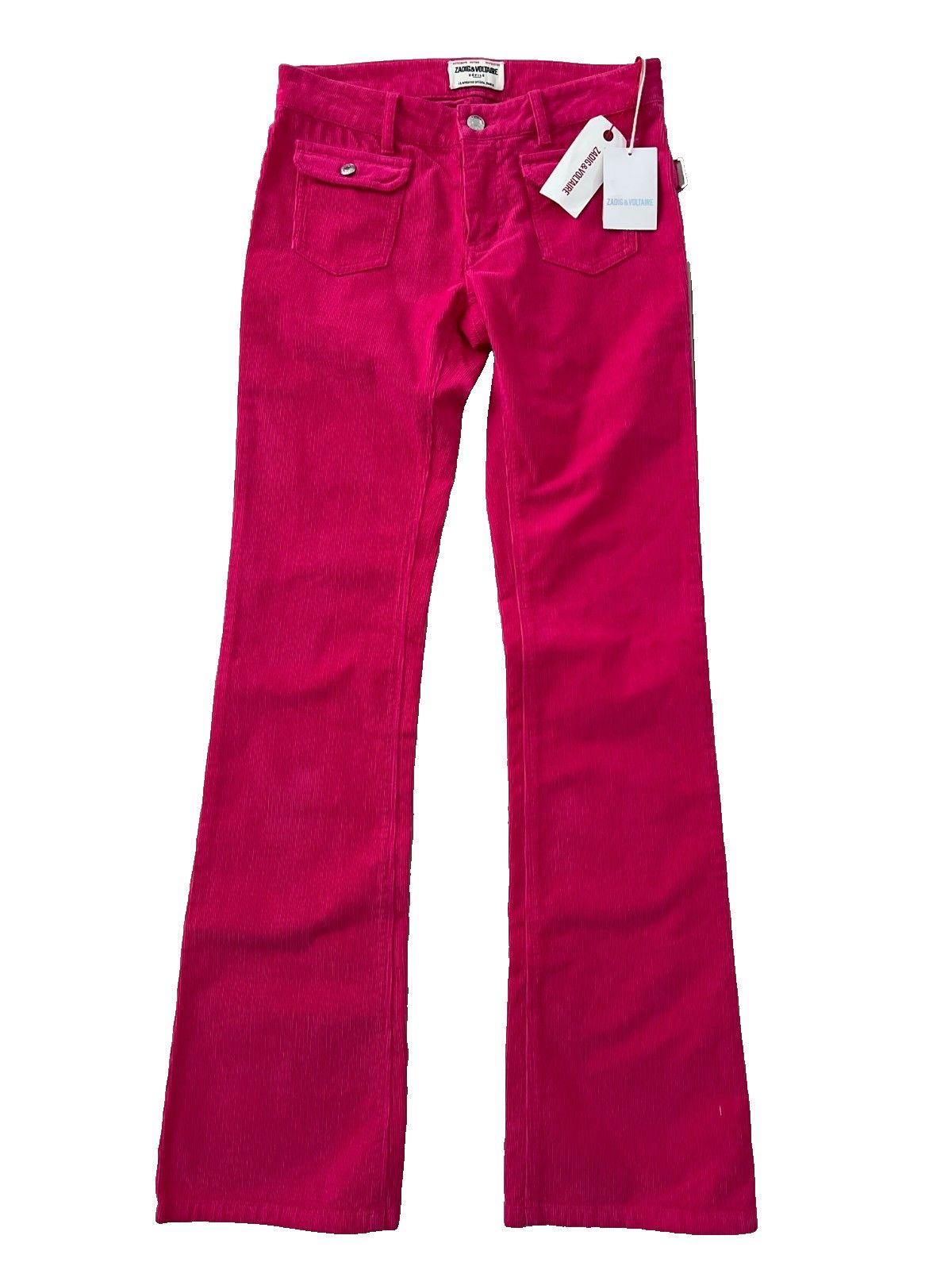 Zadig & Voltaire Zadig & Voltaire Défilé Hippie Velour Cotele Pants ( 34/XS ) Size 24" / US 00 / IT 34 - 1 Thumbnail