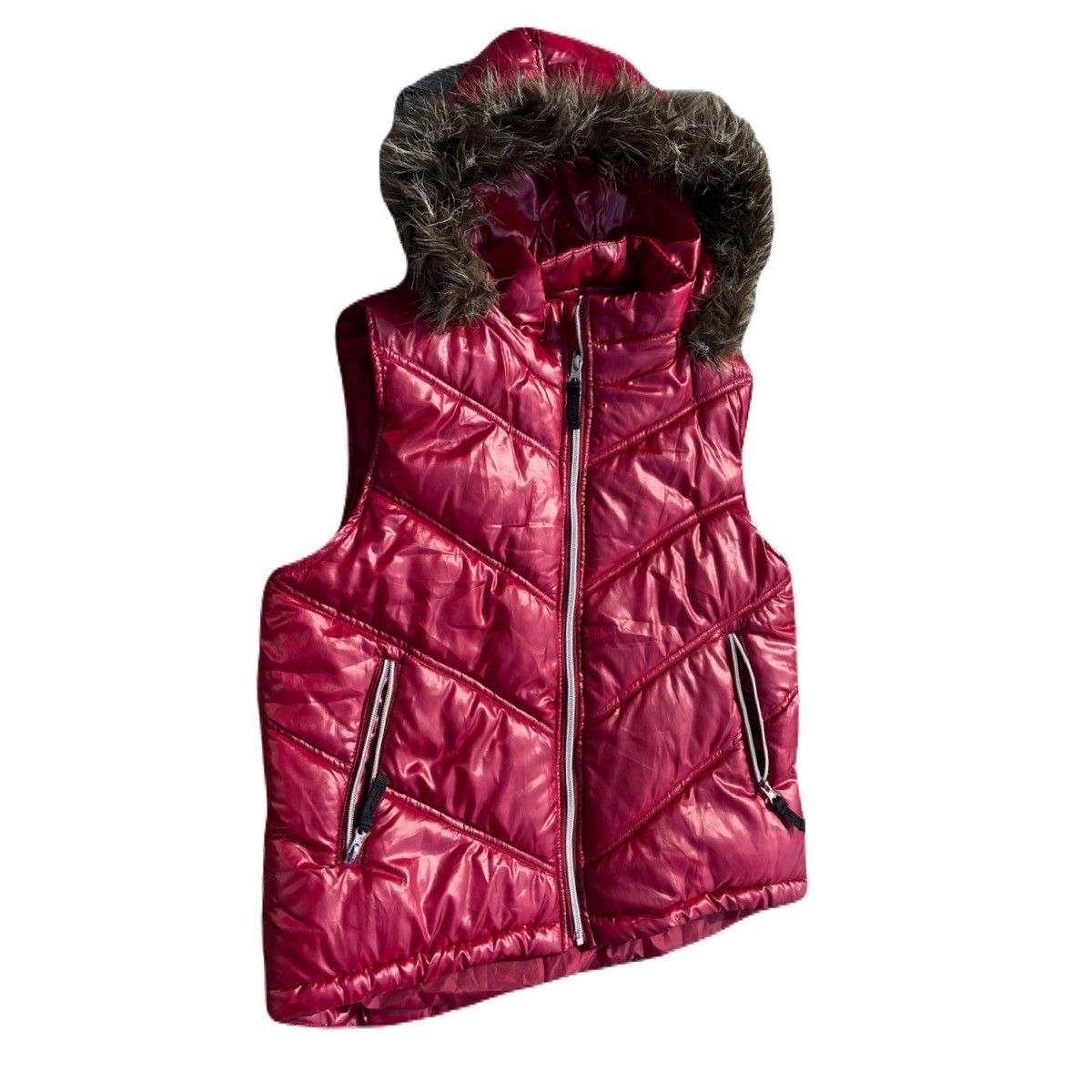If Six Was Nine 2000s Japanese archive Vkei Fur Light Puffer Zip-up Vest Y2K Size US S / EU 44-46 / 1 - 3 Thumbnail