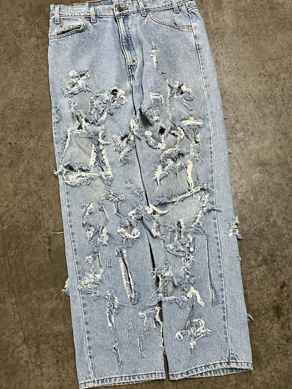 Levi's × Vintage Thrashed vintage Levi’s orange tab denim streetwear skater Size US 34 / EU 50 - 3 Thumbnail