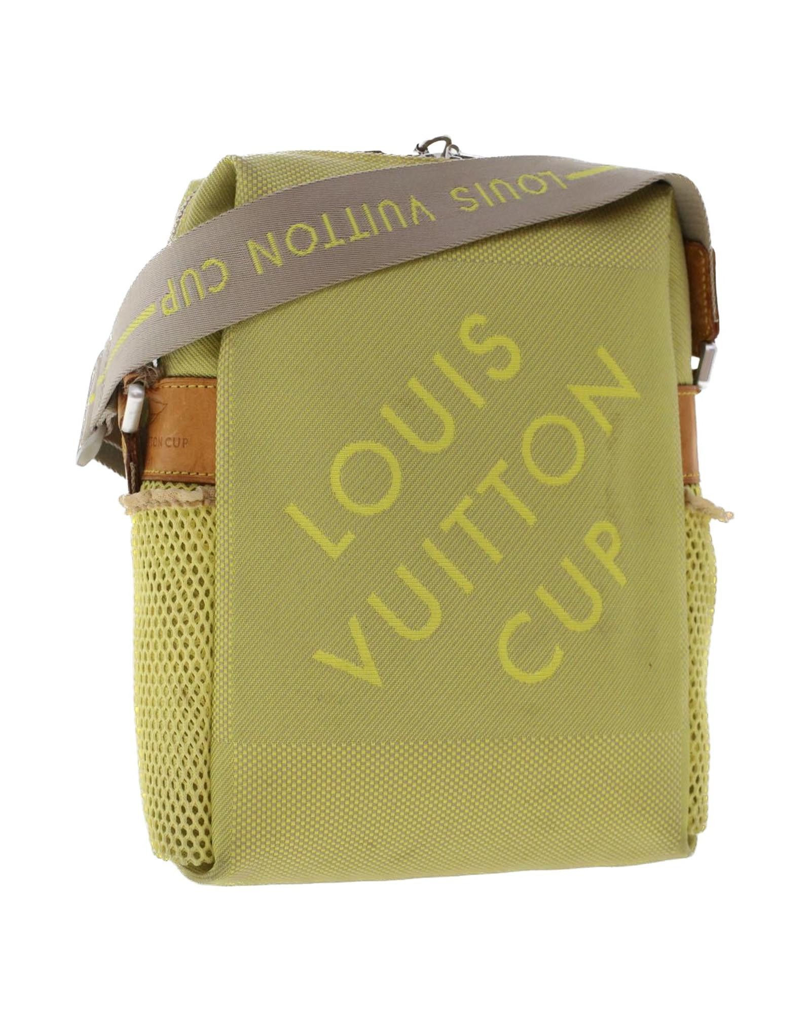 image of Louis Vuitton Yellow Damier Geant Shoulder Bag With Padlock, Women's