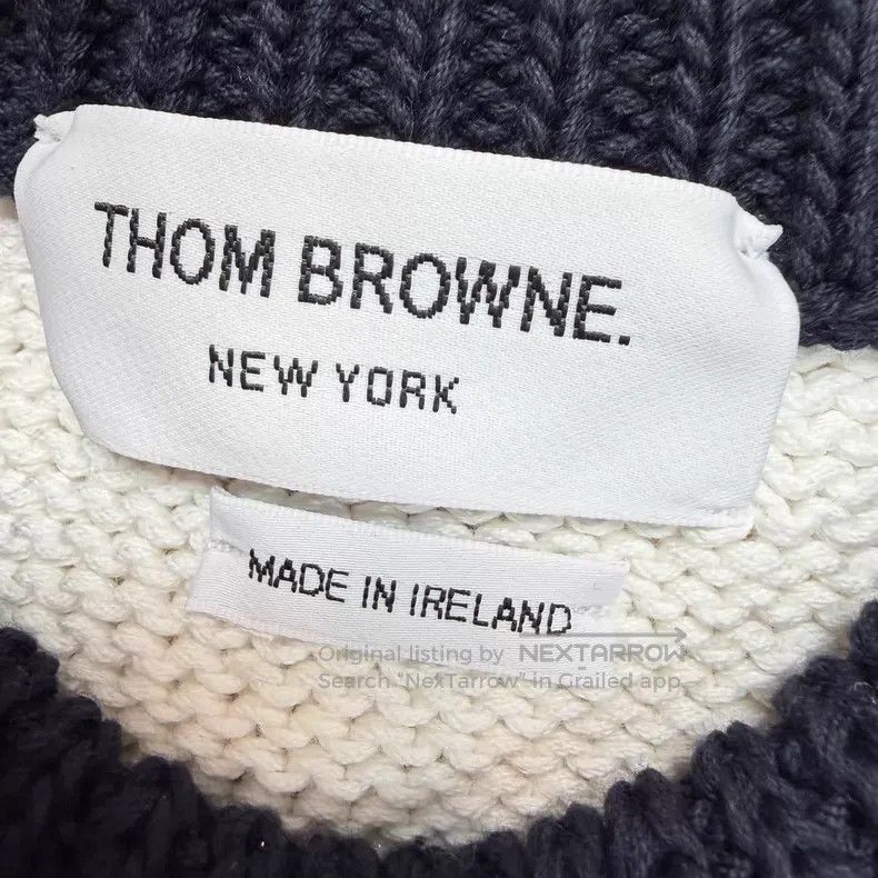Thom Browne Thom Browne White Classic Four-Stripe Cotton Crewneck Shor Size US M / EU 48-50 / 2 - 3 Thumbnail