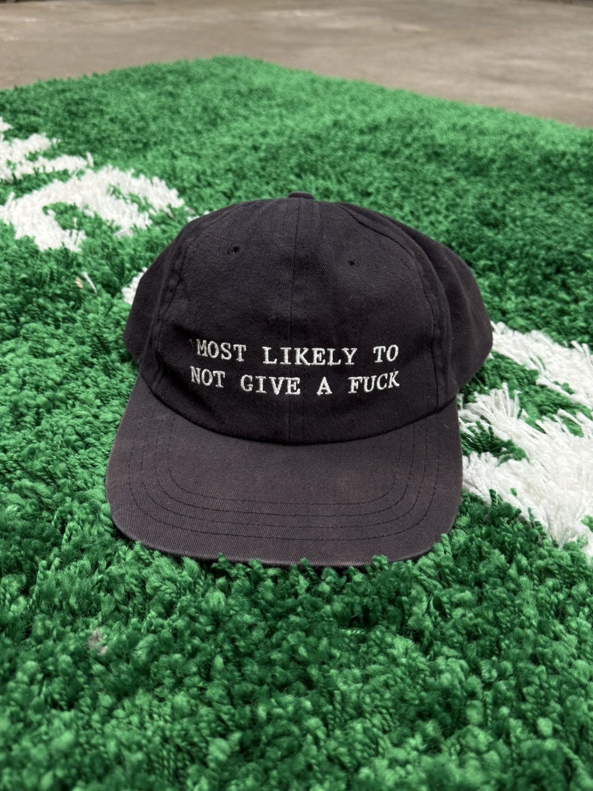 Vintage Most Likley to Not Give A Fuck Dad Hat 2016 Black Size ONE SIZE - 1 Thumbnail