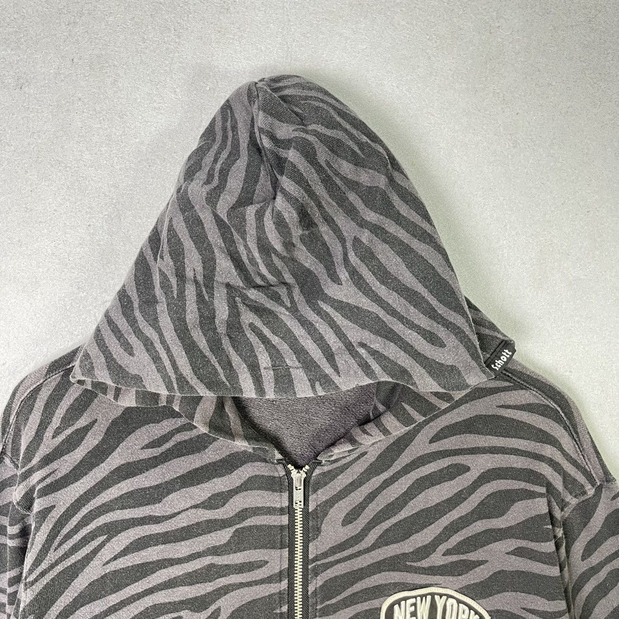 Schott Schott NYC Zebra Pattern Full Zip Hoodie New York City Logo Size US M / EU 48-50 / 2 - 2 Thumbnail