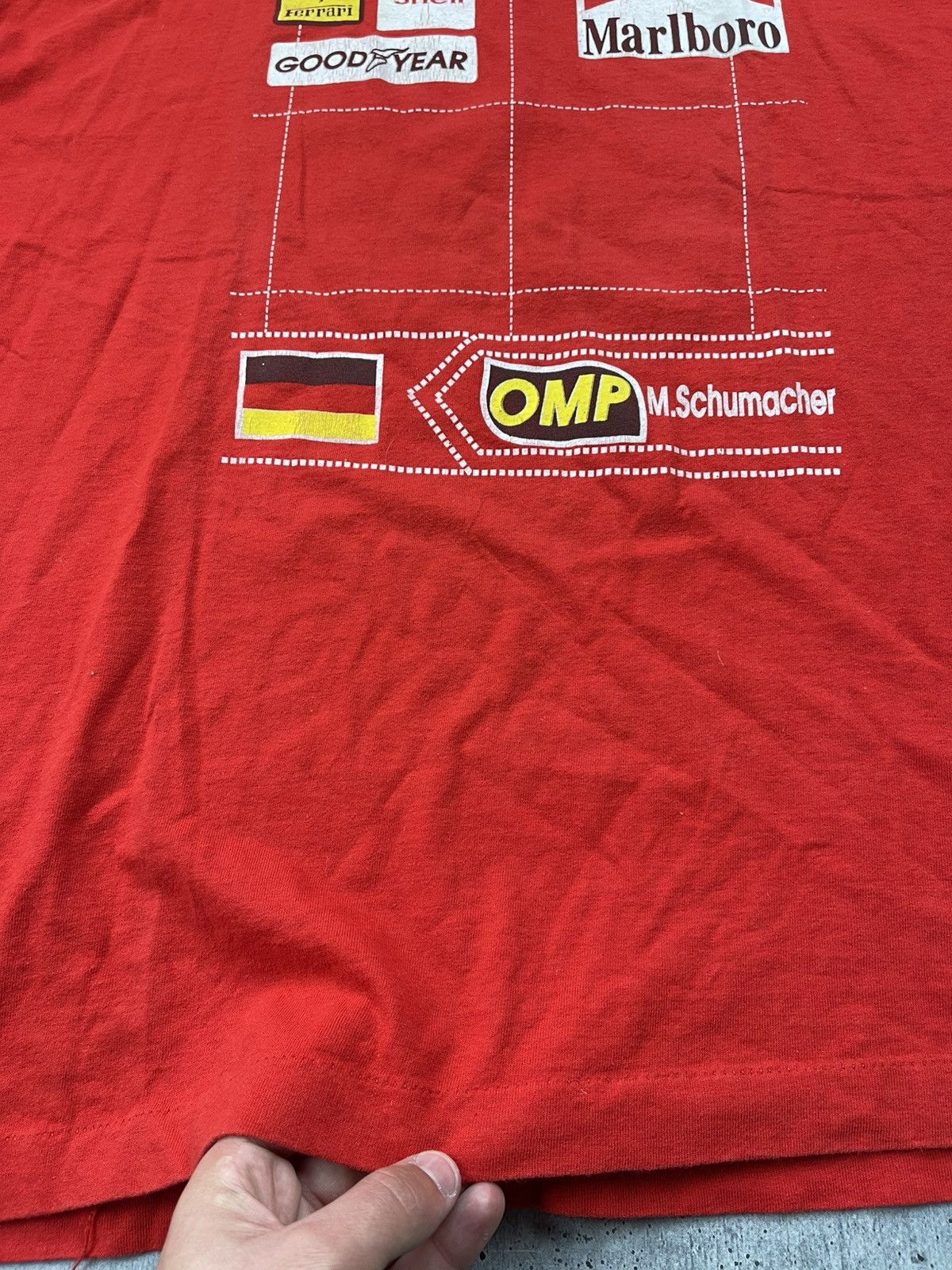 Ferrari × Marlboro × Vintage Vintage Michael Schumacher Ferrari Marlboro Racing T-Shirt Size US XXL / EU 58 / 5 - 5 Thumbnail